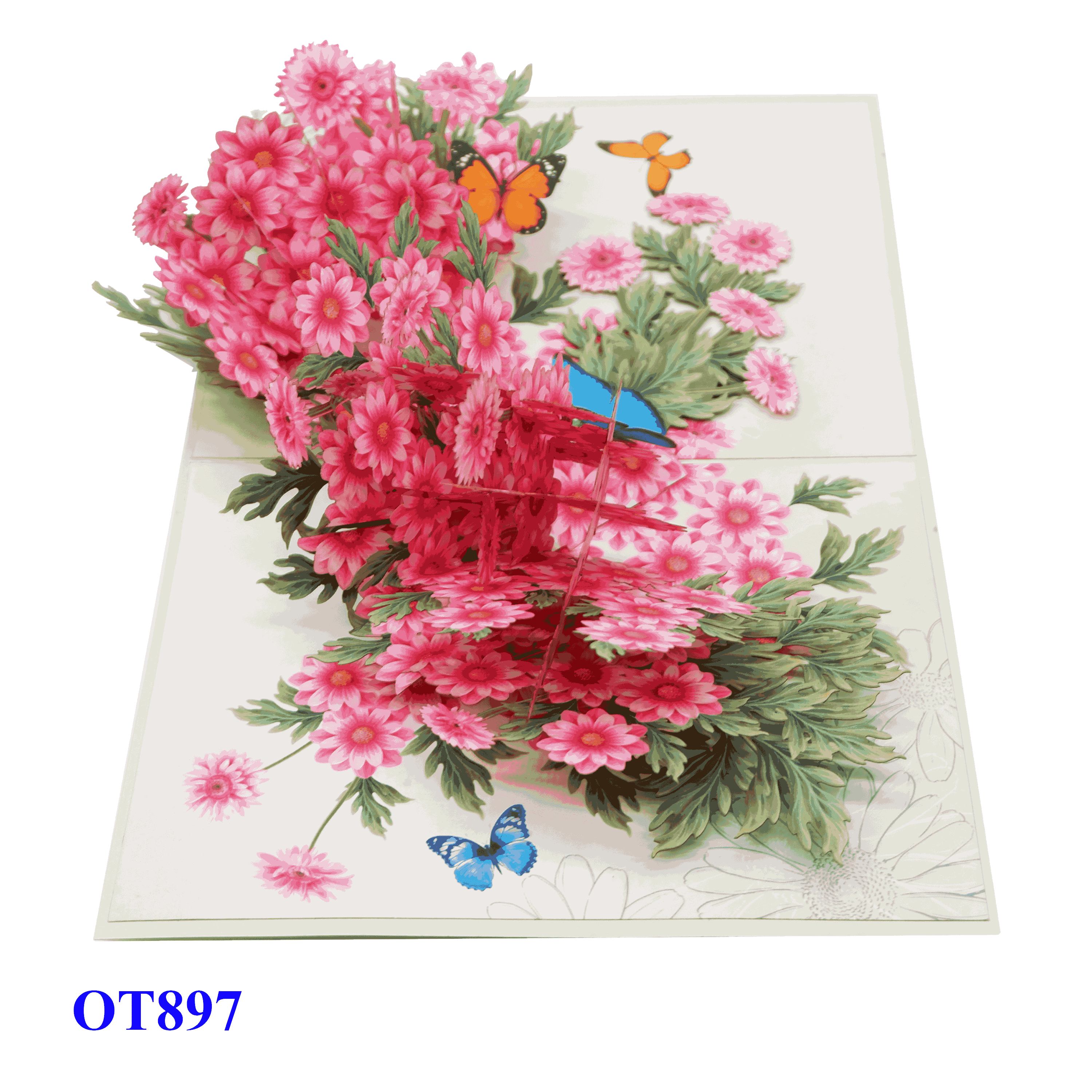 Pink Daisy Pop Up Card