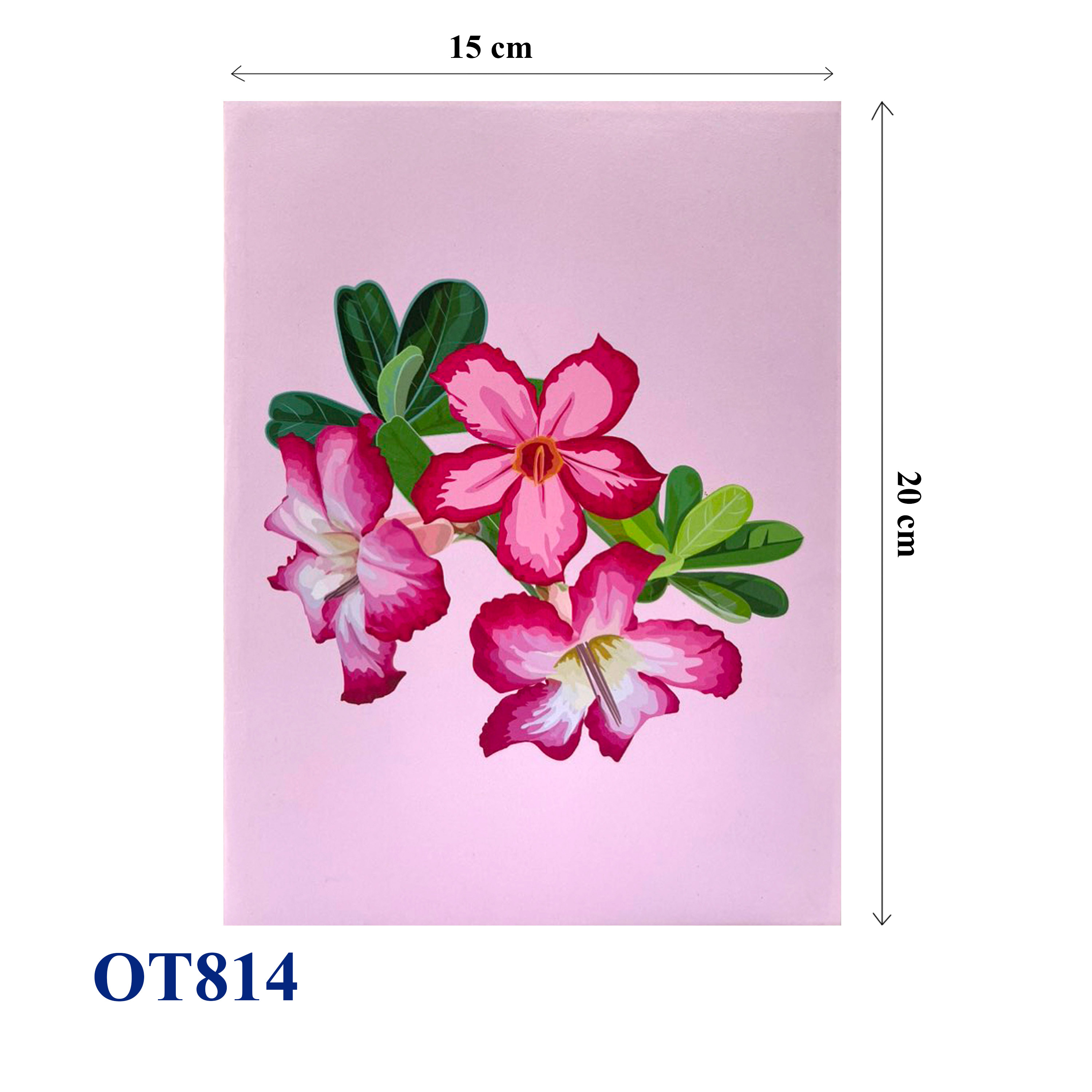 Pink Frangipani Flower Pop Up Greeting Card