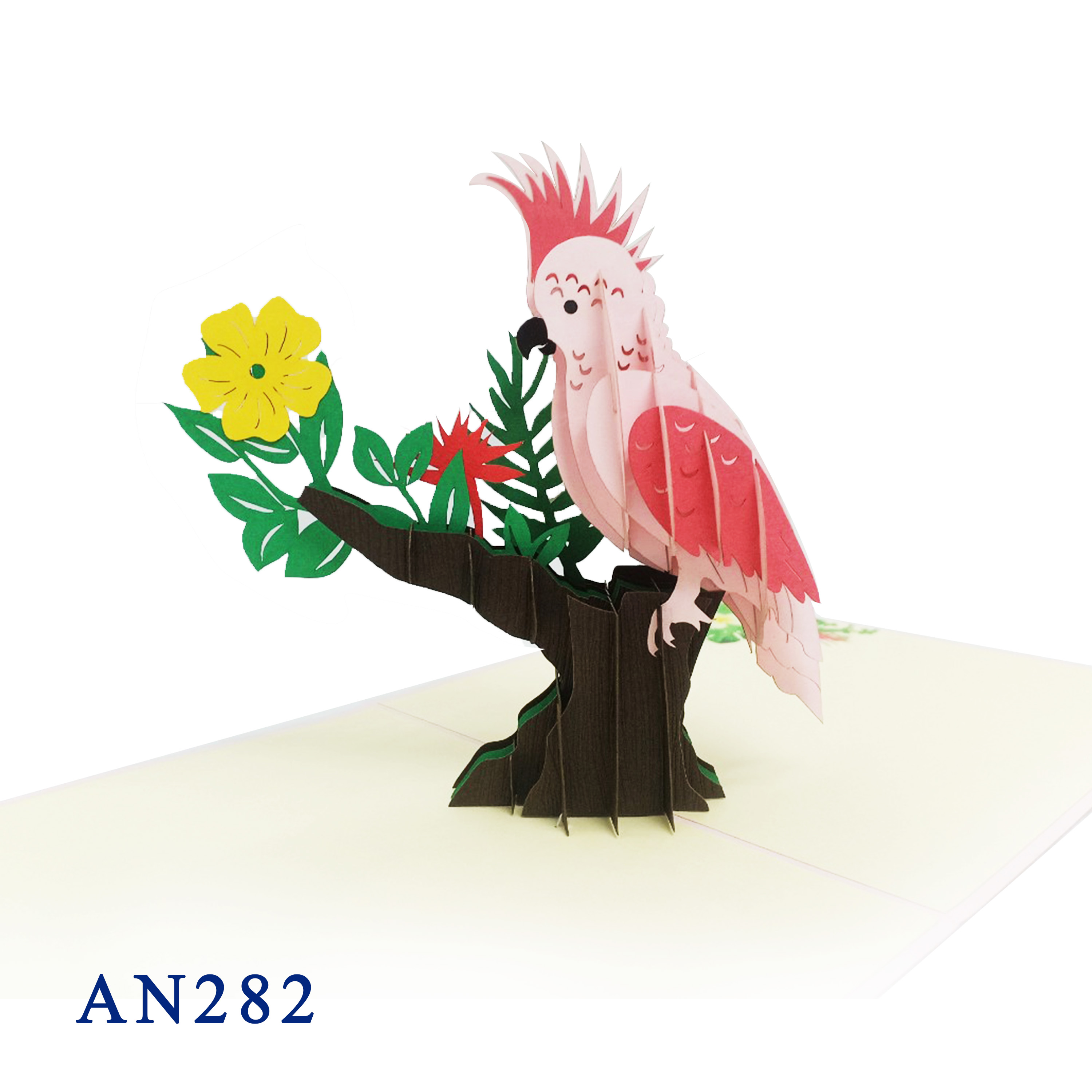 Pink Cockatoo 3D Pop Up Card