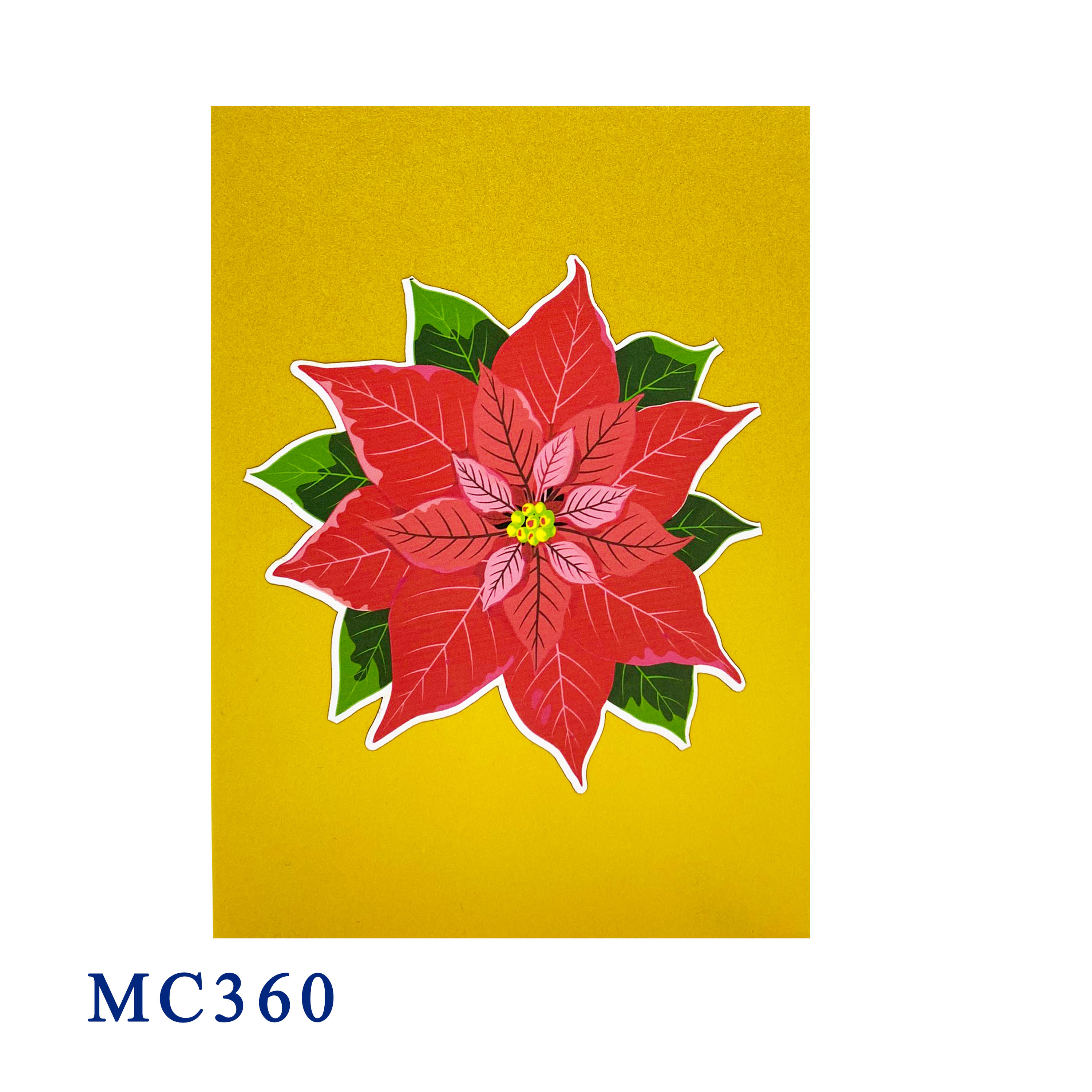 Poisenttia Flower Pop Up Christmas Card