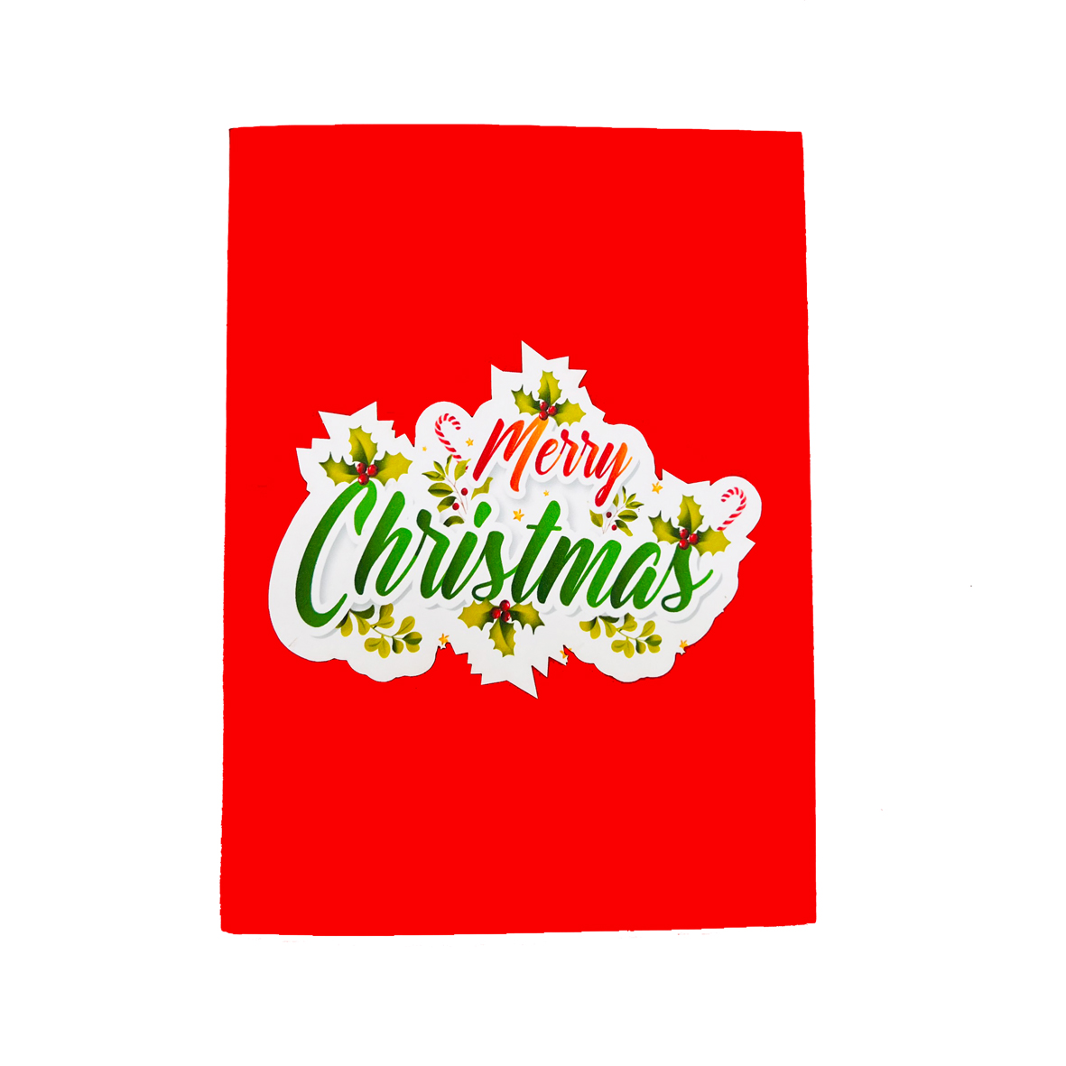 Pointsettia Flowers Basket Pop Up Card