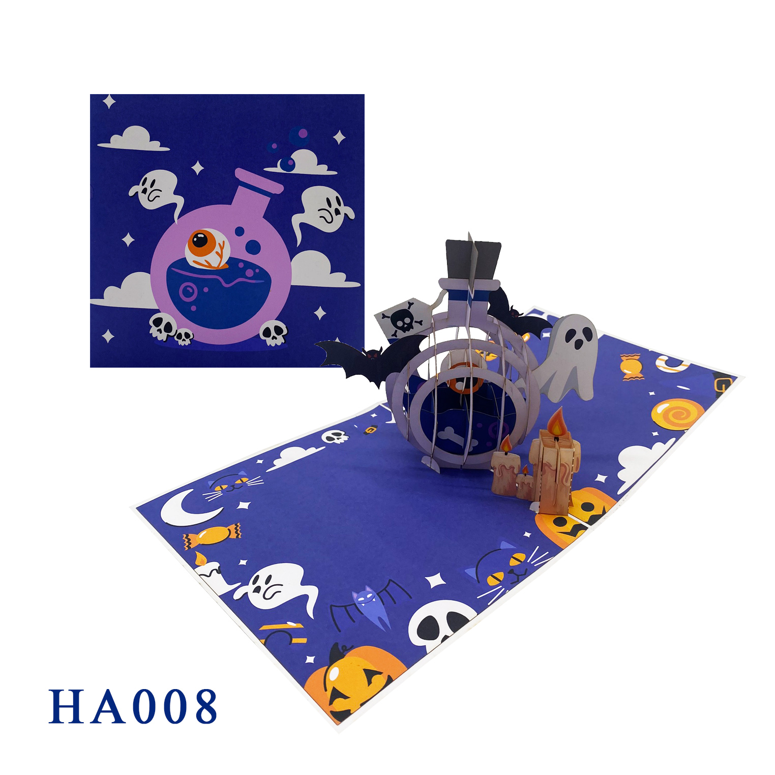 Poison Halloween Pop Up Card