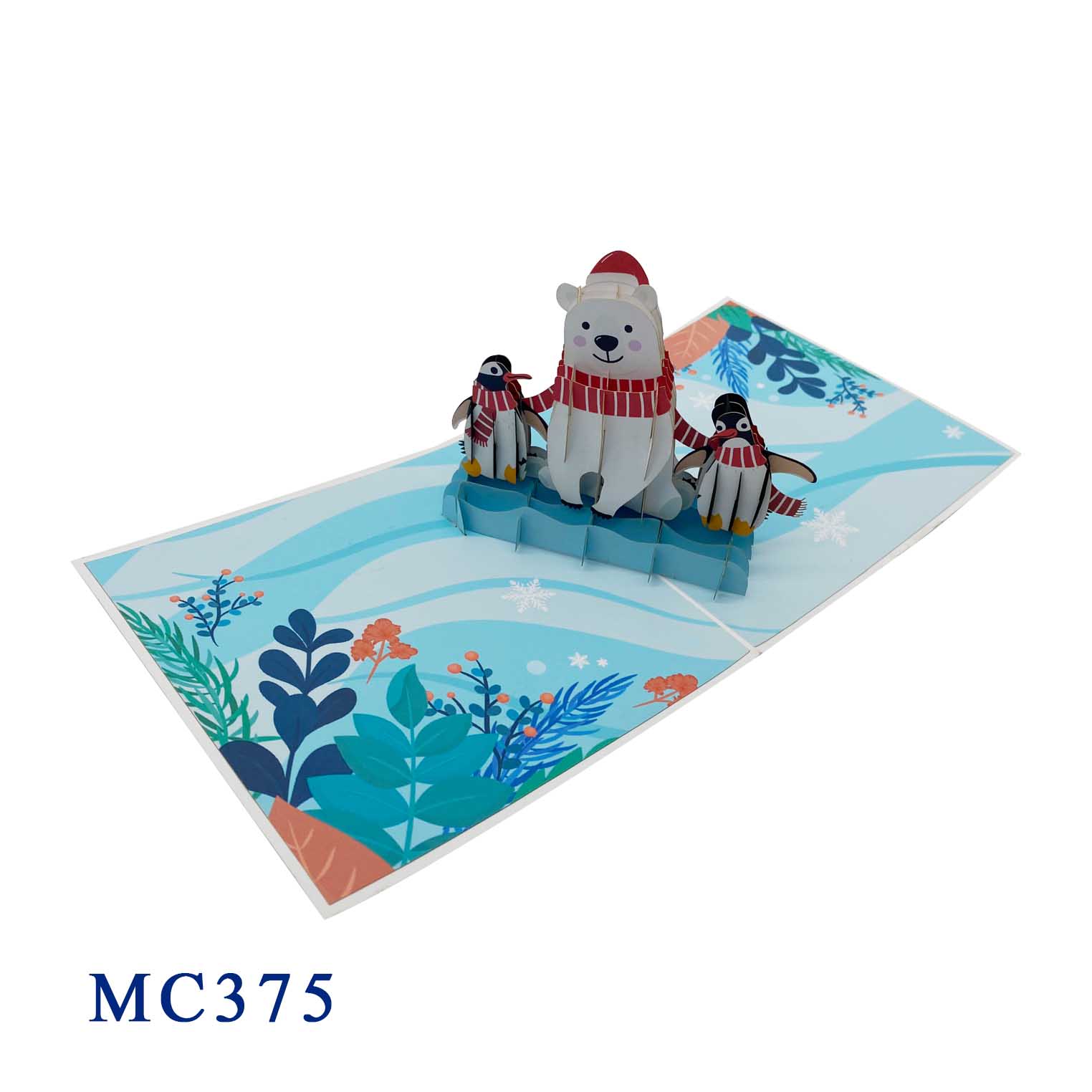Polar And Penguins Pop Up Card