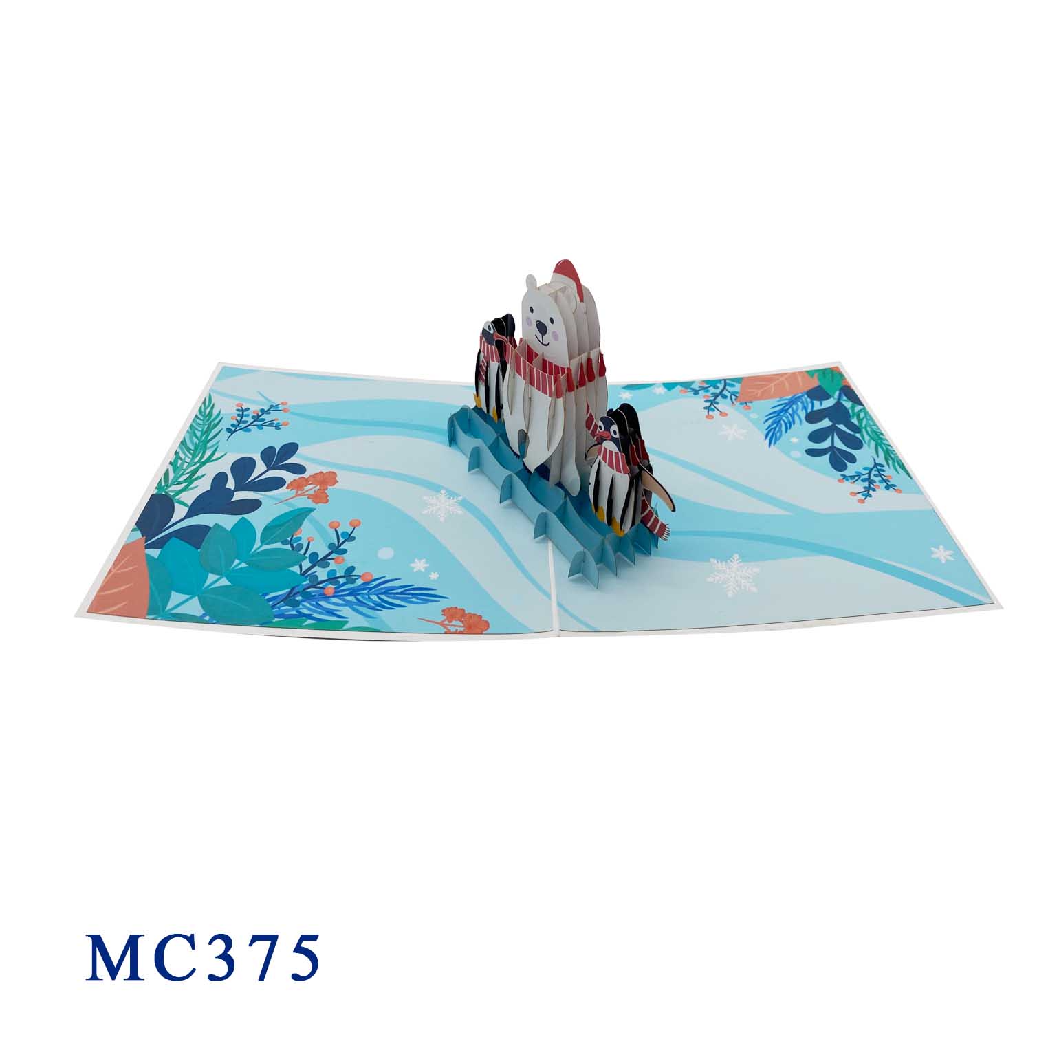 Polar And Penguins Pop Up Card