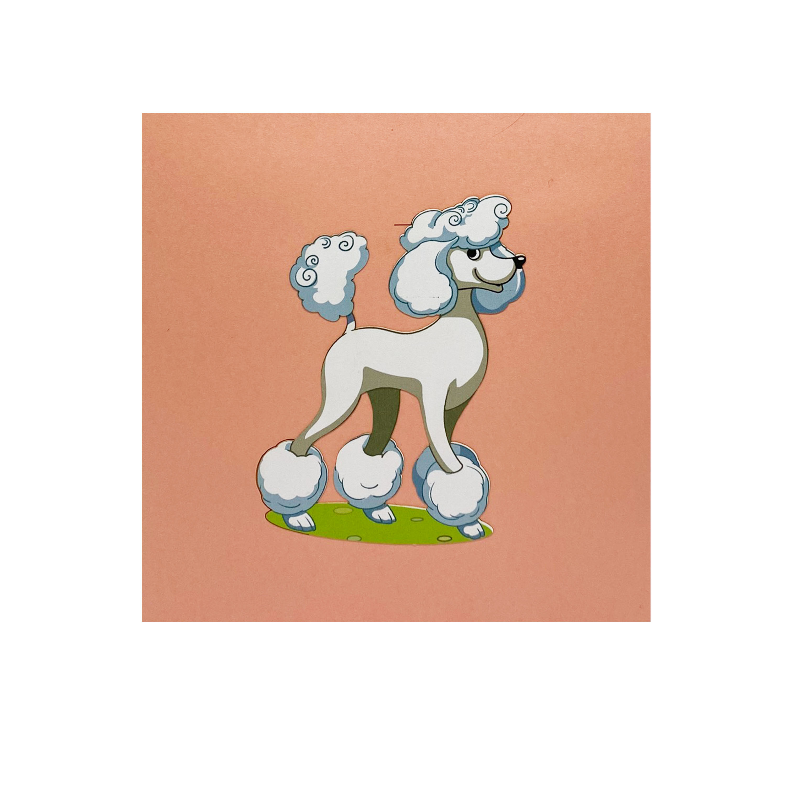 Poodle Pop Up Card