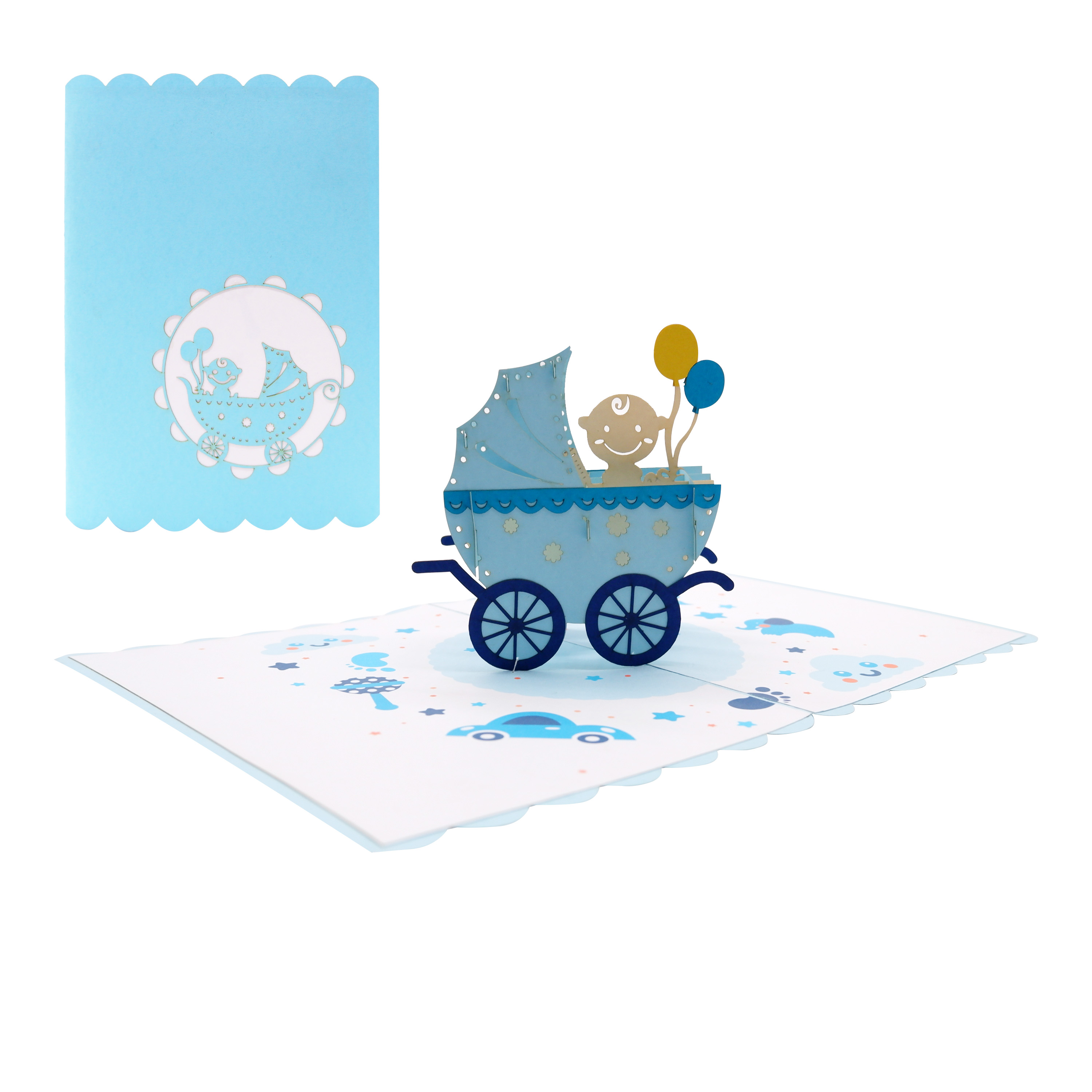 Pram Pop Up Card