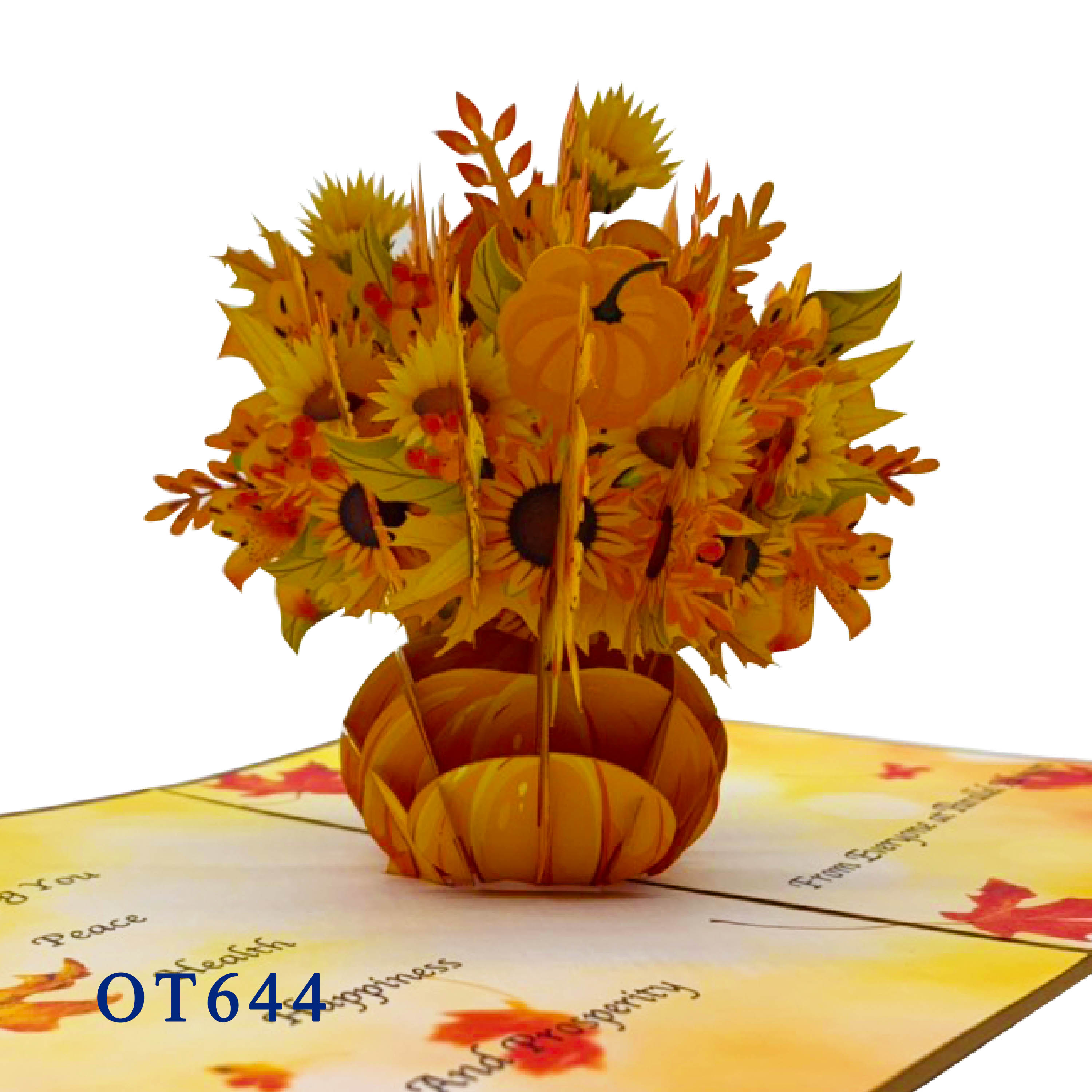 Pumpkin Flower Pop Up Card