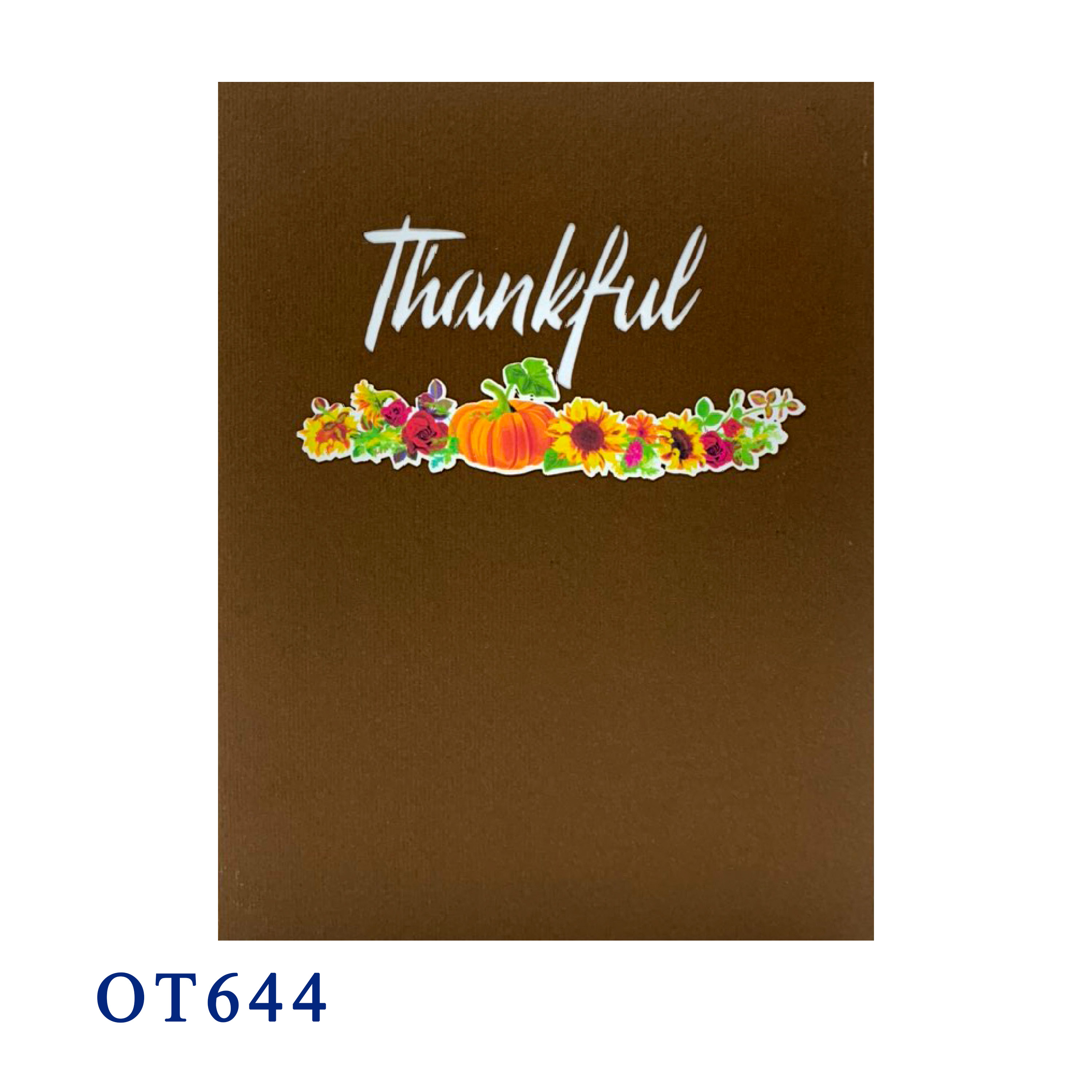 Pumpkin Flower Pop Up Card