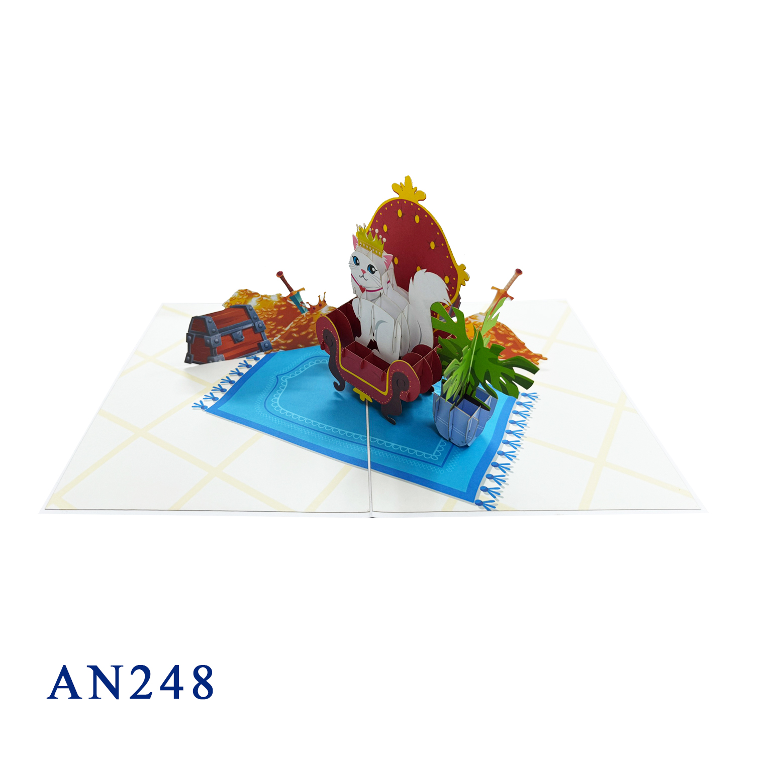Queen Cat Pop Up Card