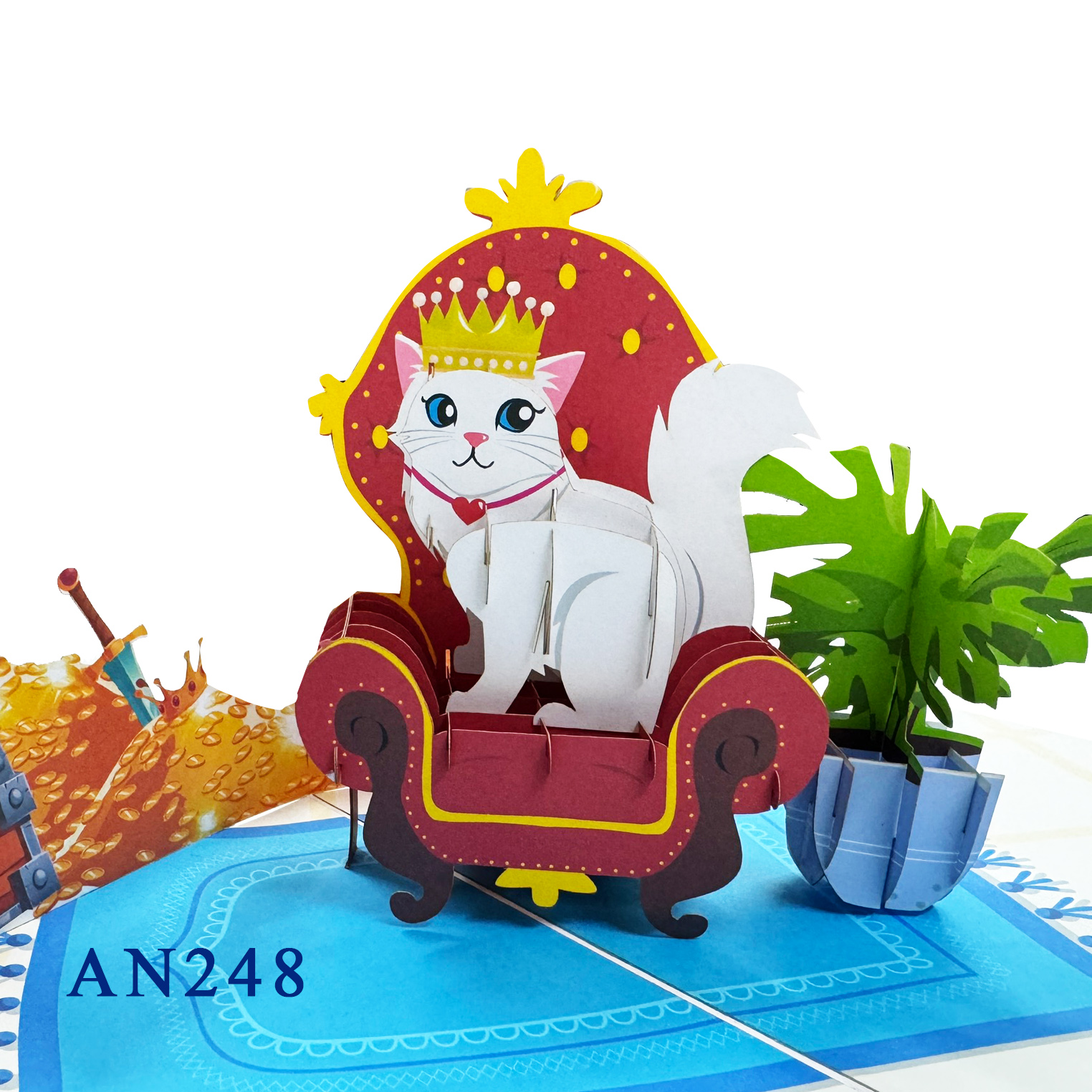 Queen Cat Pop Up Card