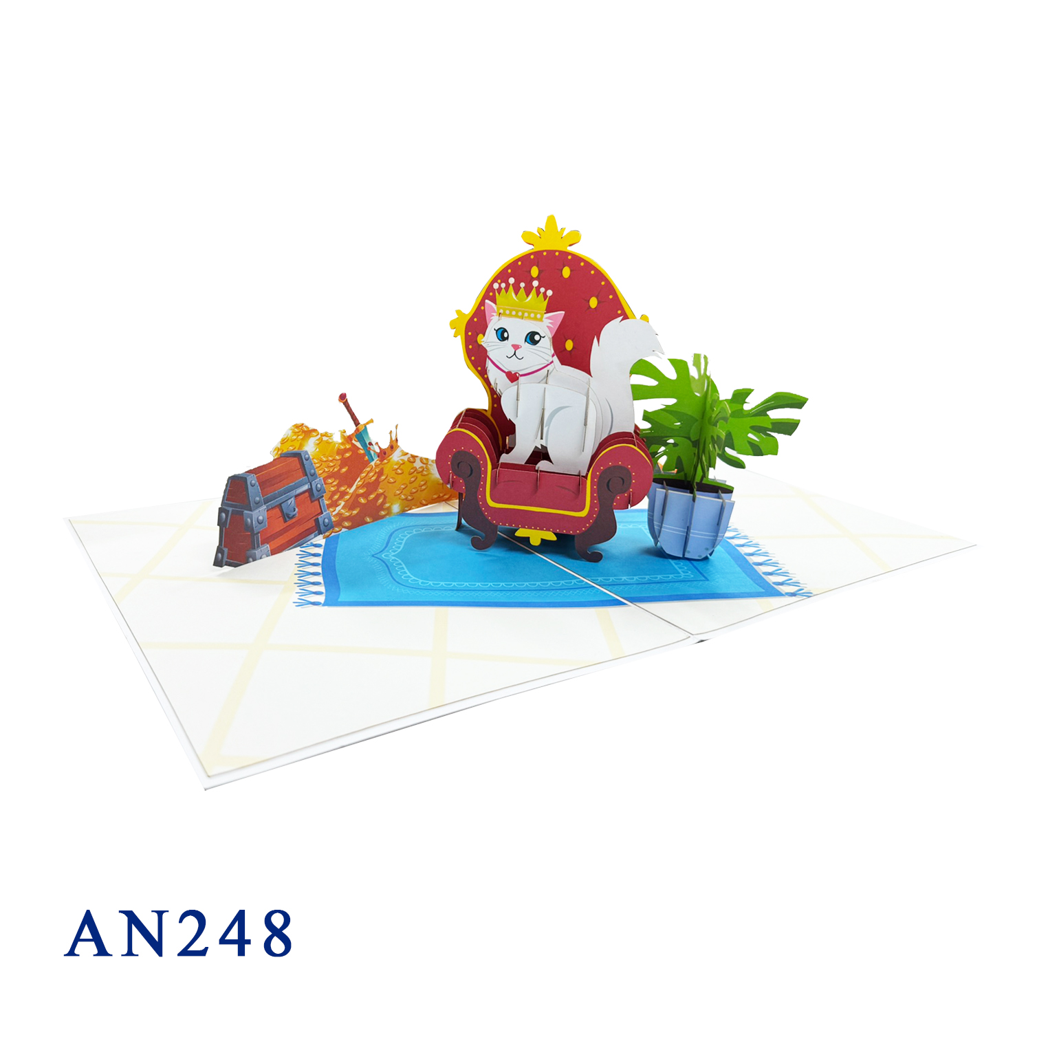 Queen Cat Pop Up Card