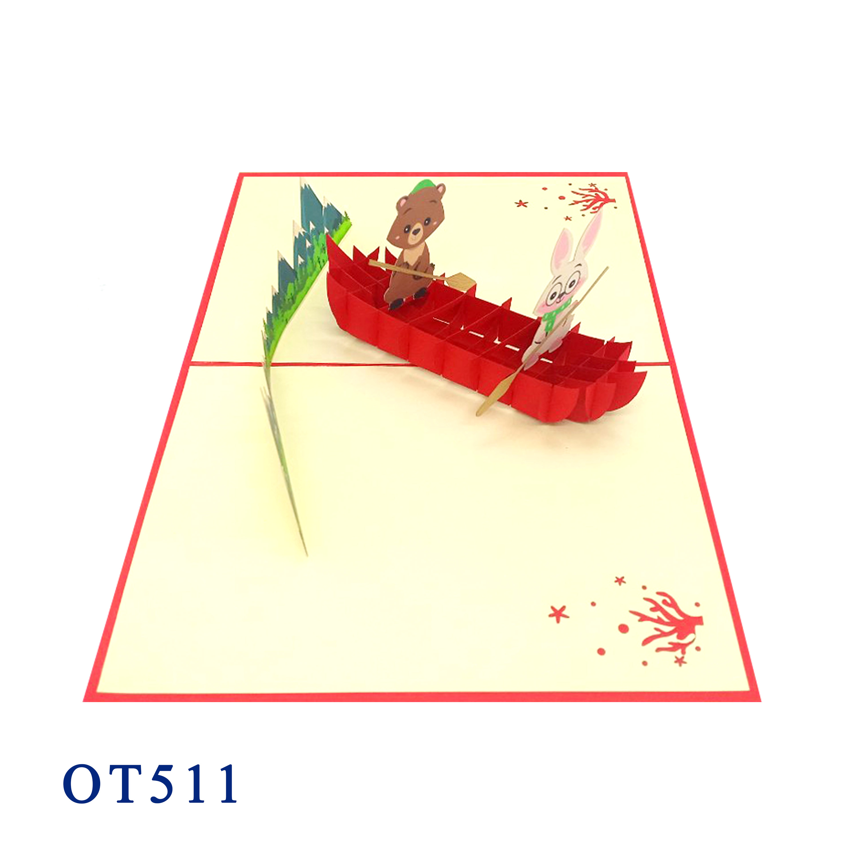 Rabbit And Bear Pop Up Card