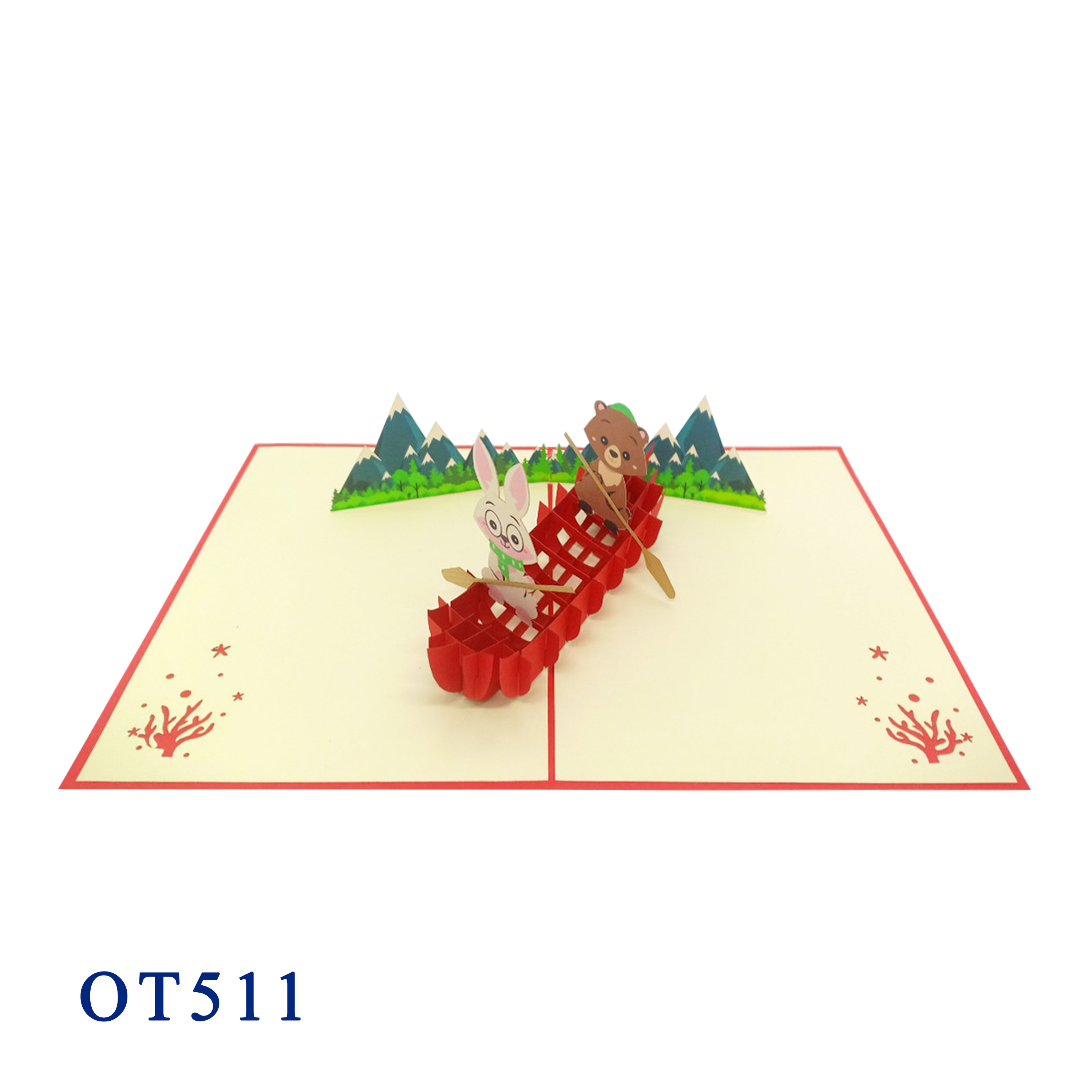 Rabbit And Bear Pop Up Card