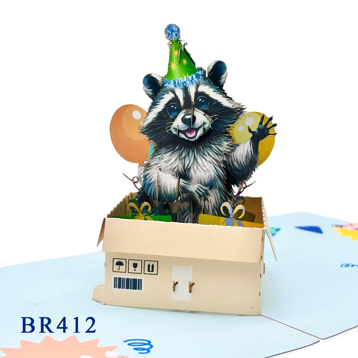 Raccoon Birthday Pop-up Card