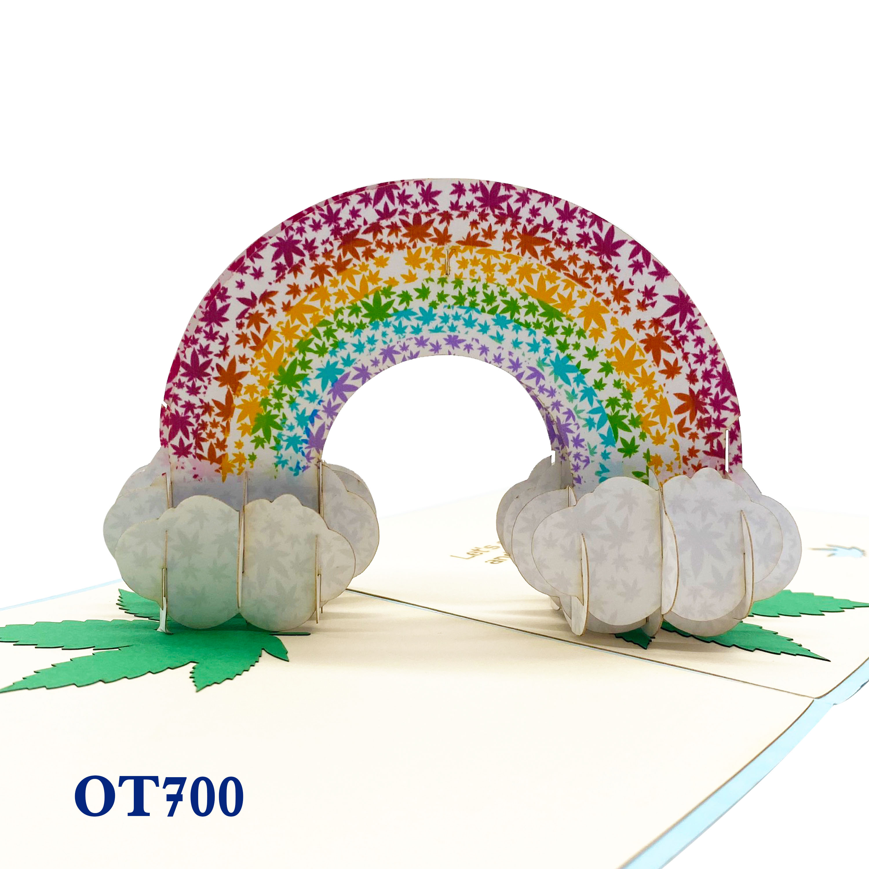 Rainbow Cannabis Pop Up Card