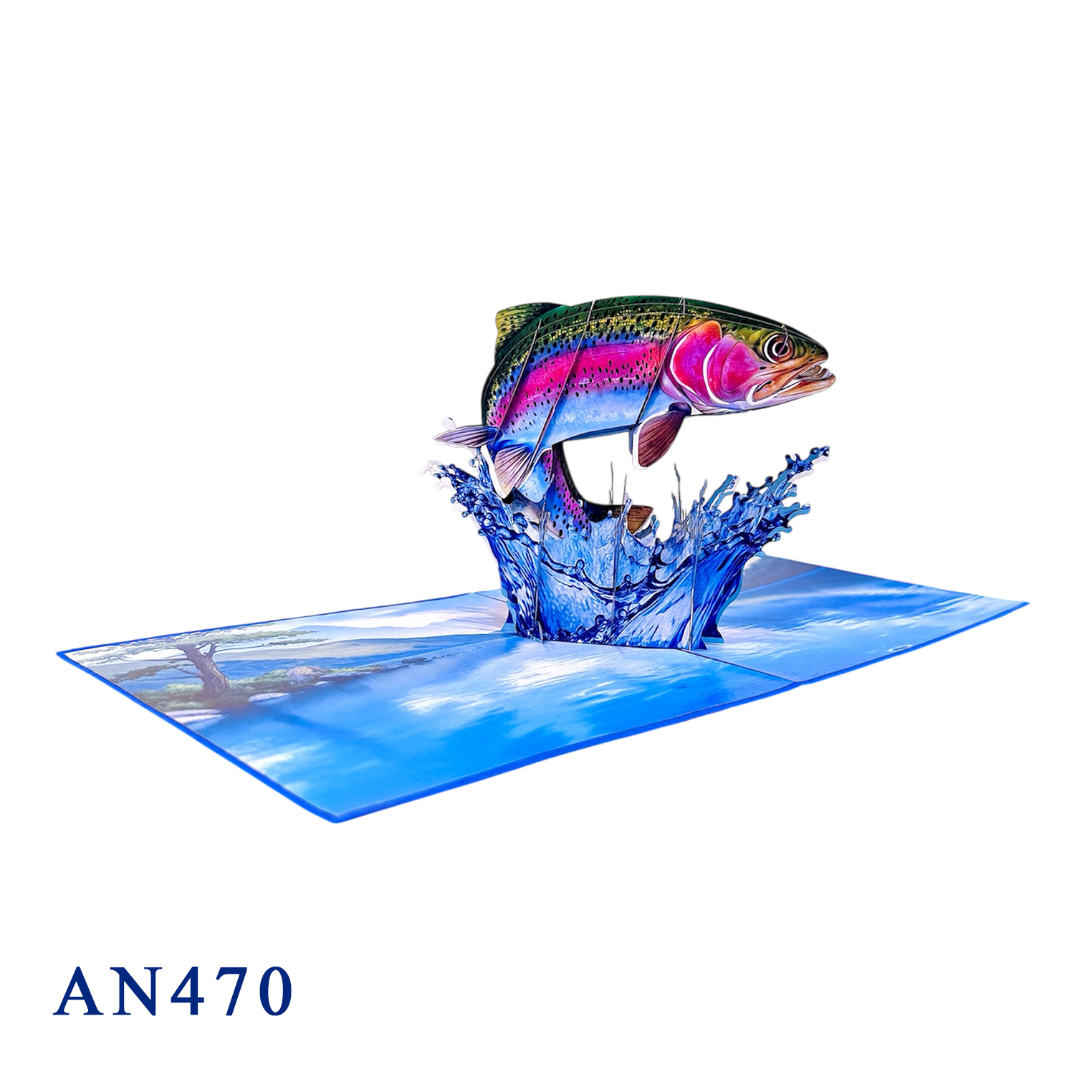 Rainbow Trout Pop-Up Card