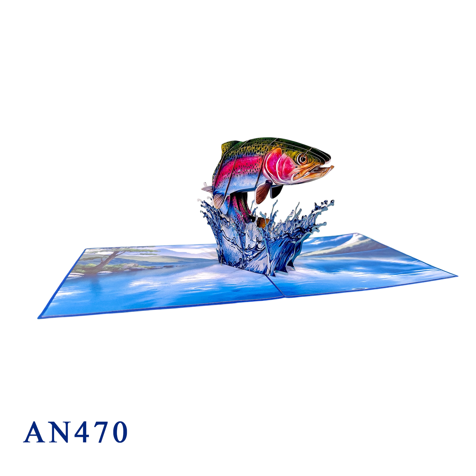 Rainbow Trout Pop-Up Card