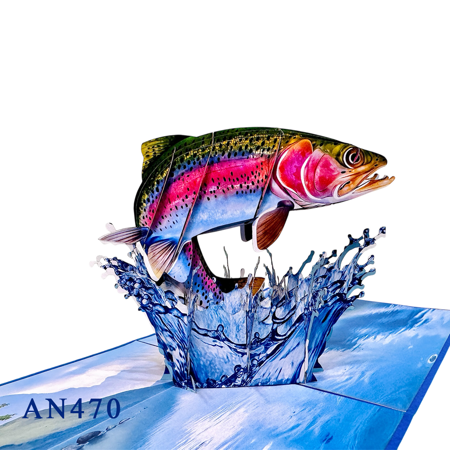 Rainbow Trout Pop-Up Card