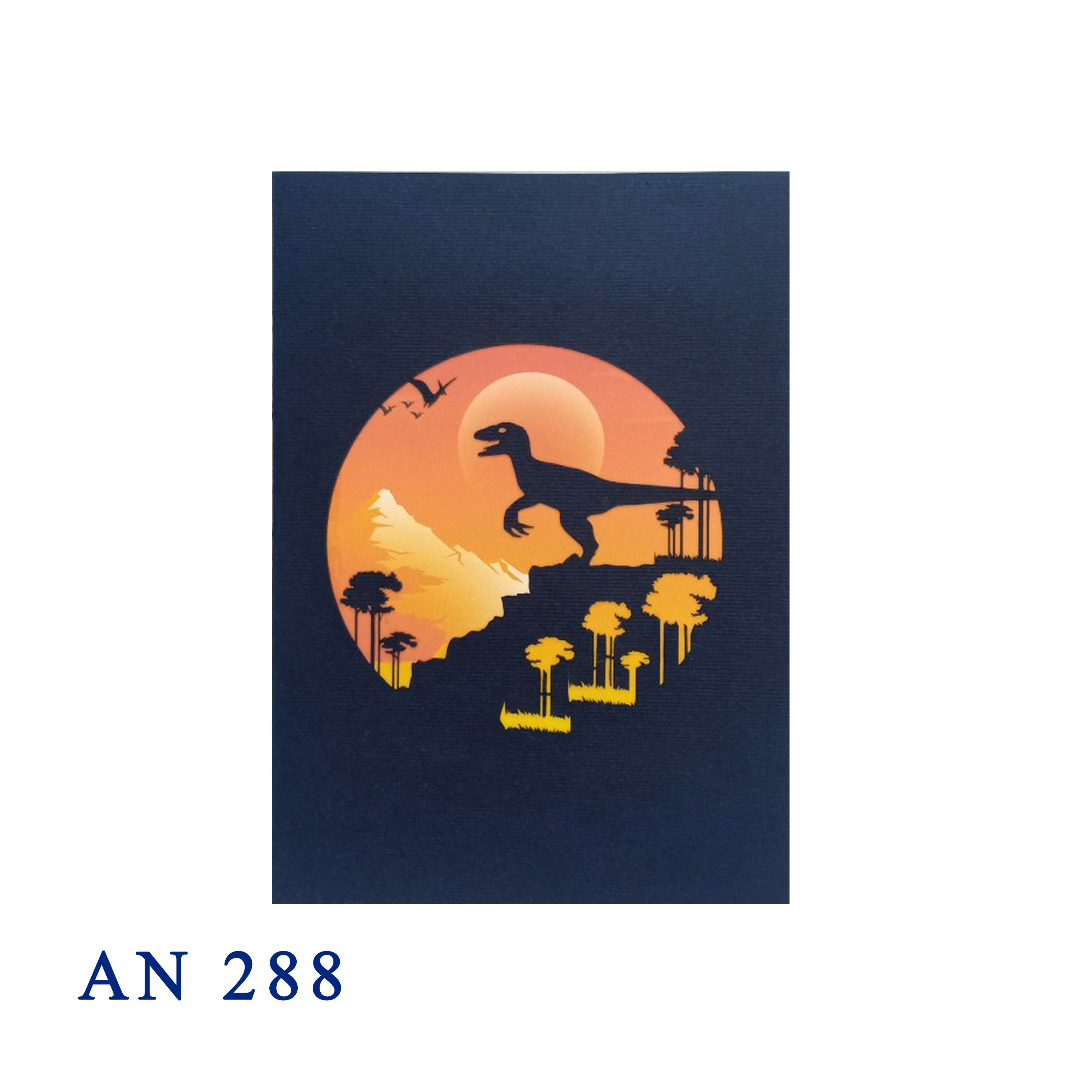 Raptor Dinosaur 3D Pop Up Card