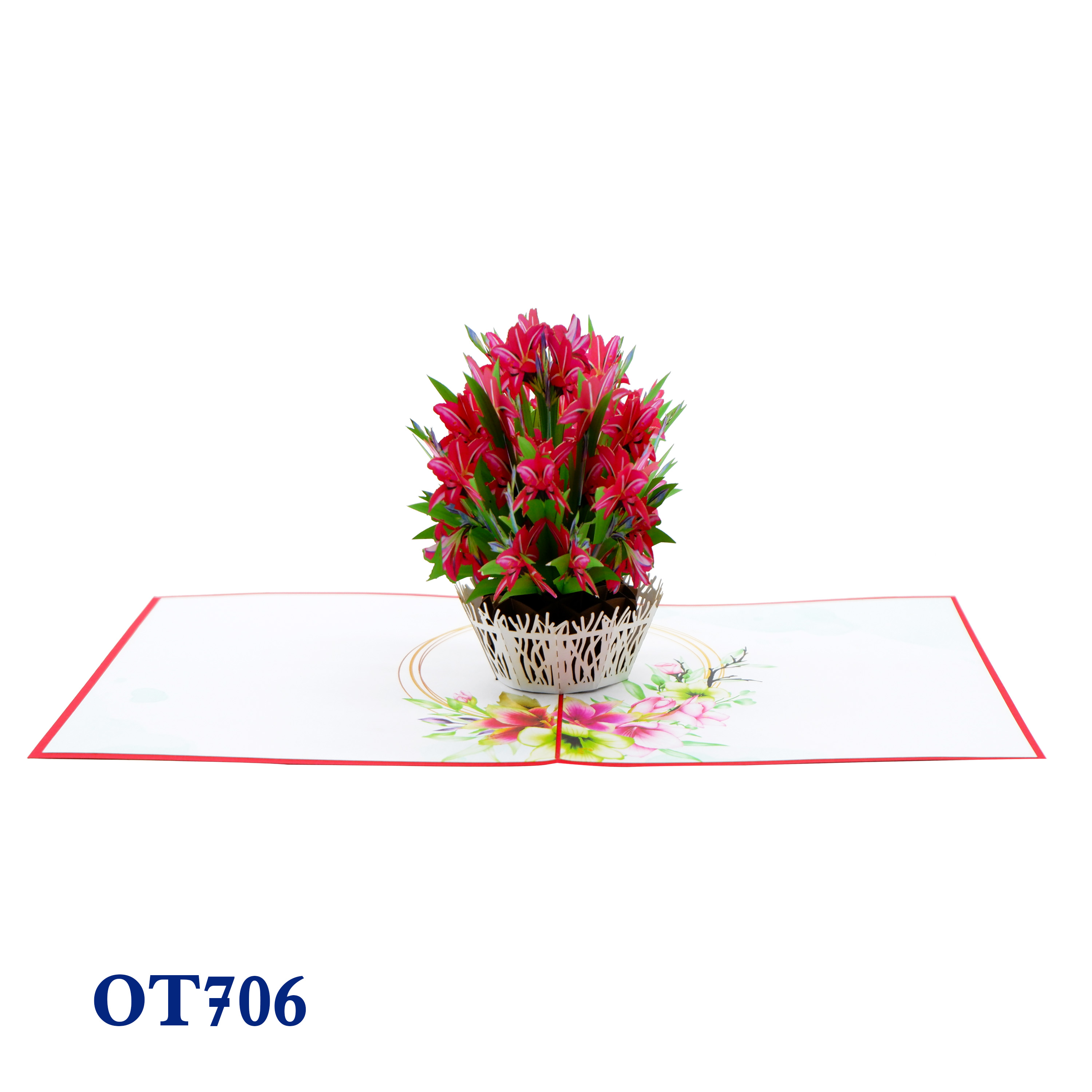 Red Amaryllis Pop Up Card