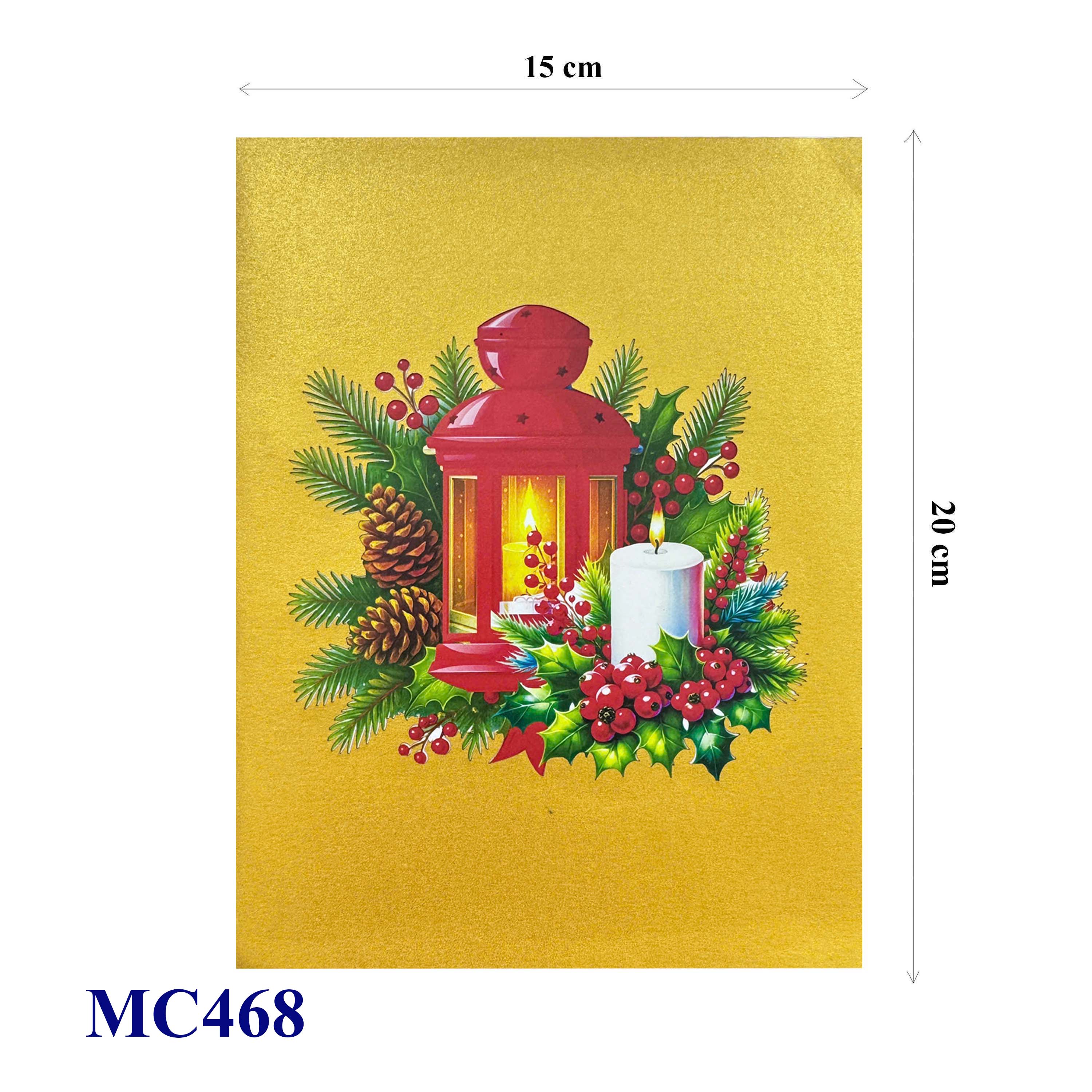 Red Lantern Christmas Pop-Up Card