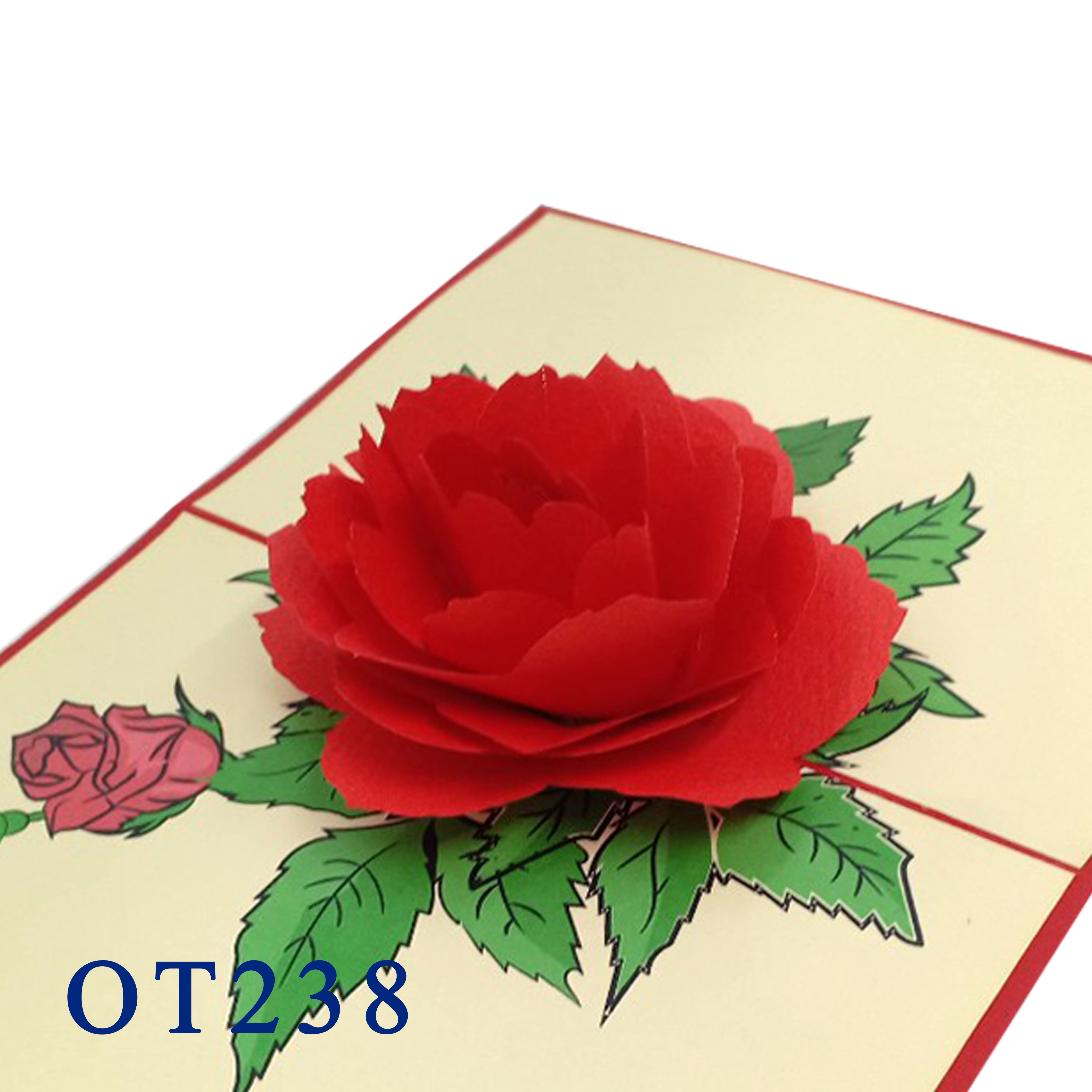 Rose Pop Up Card Template Luxury Red Rose 3d Pop Up Card Red Hen