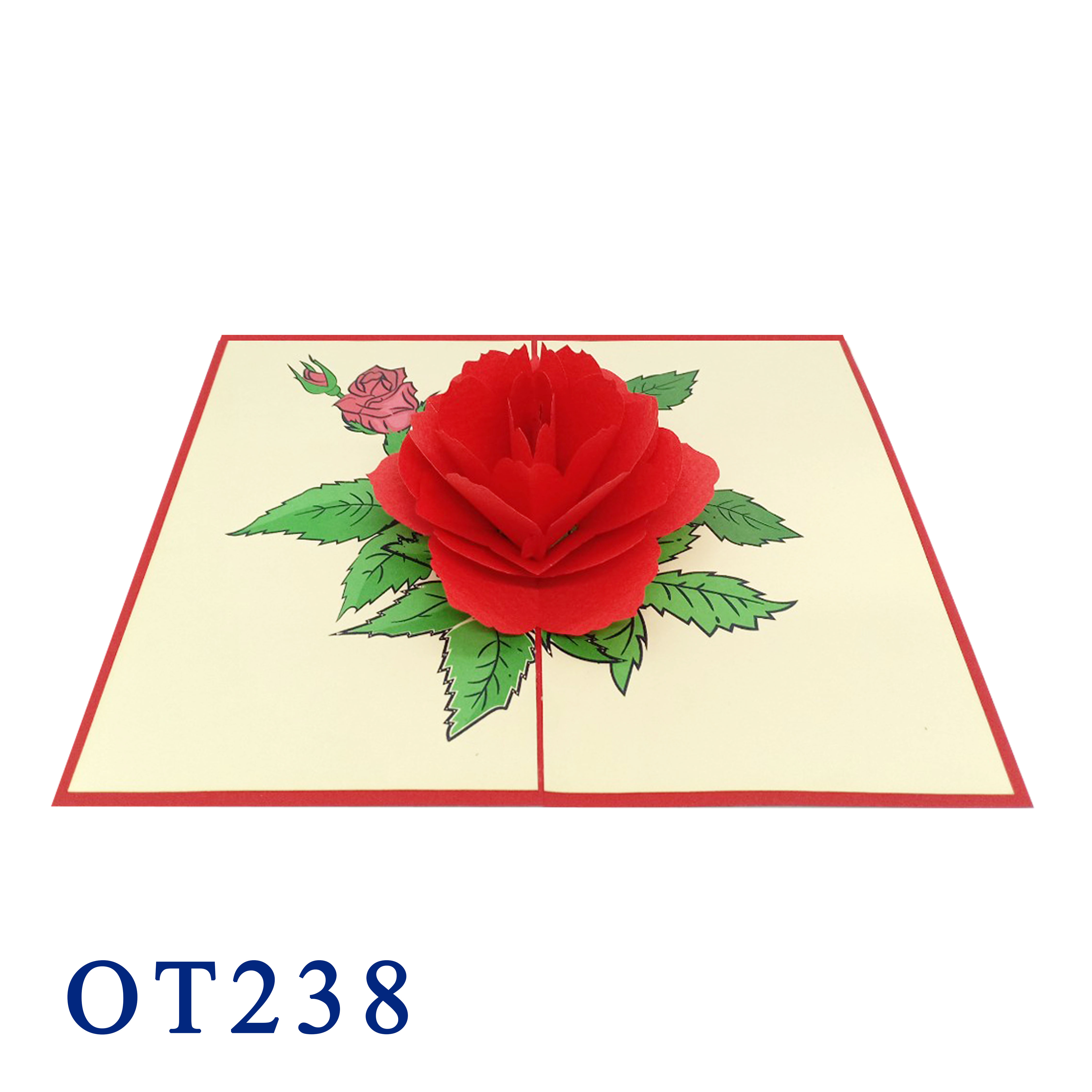 Red Rose Pop Up Card