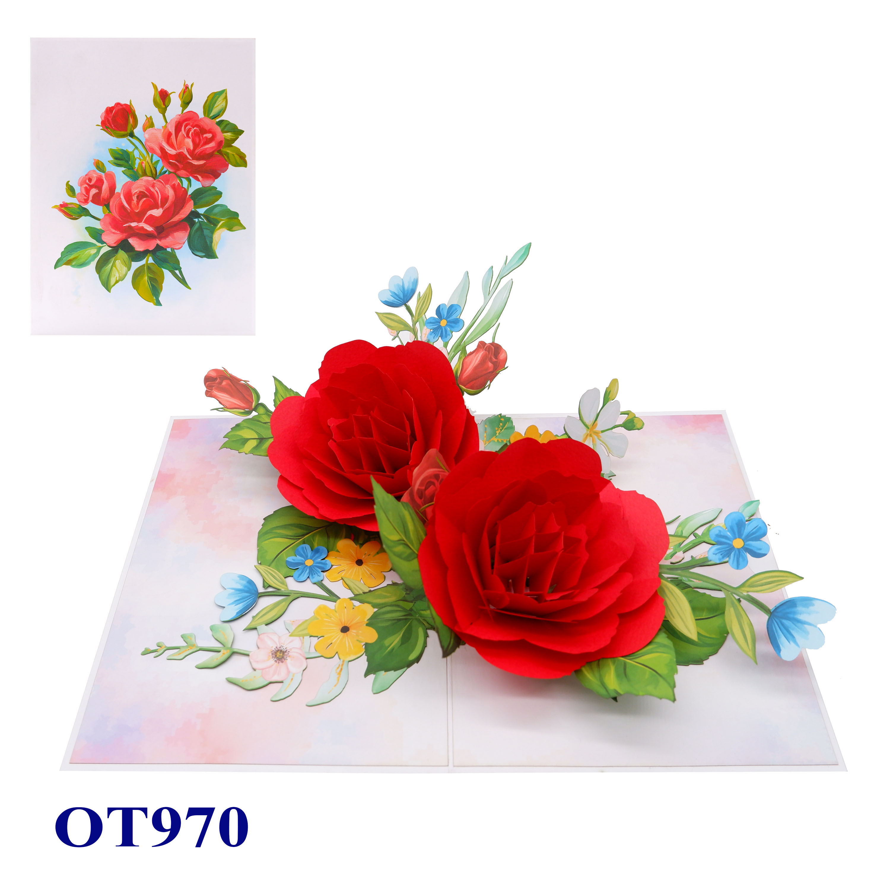 Red Roses Pop-Up Card