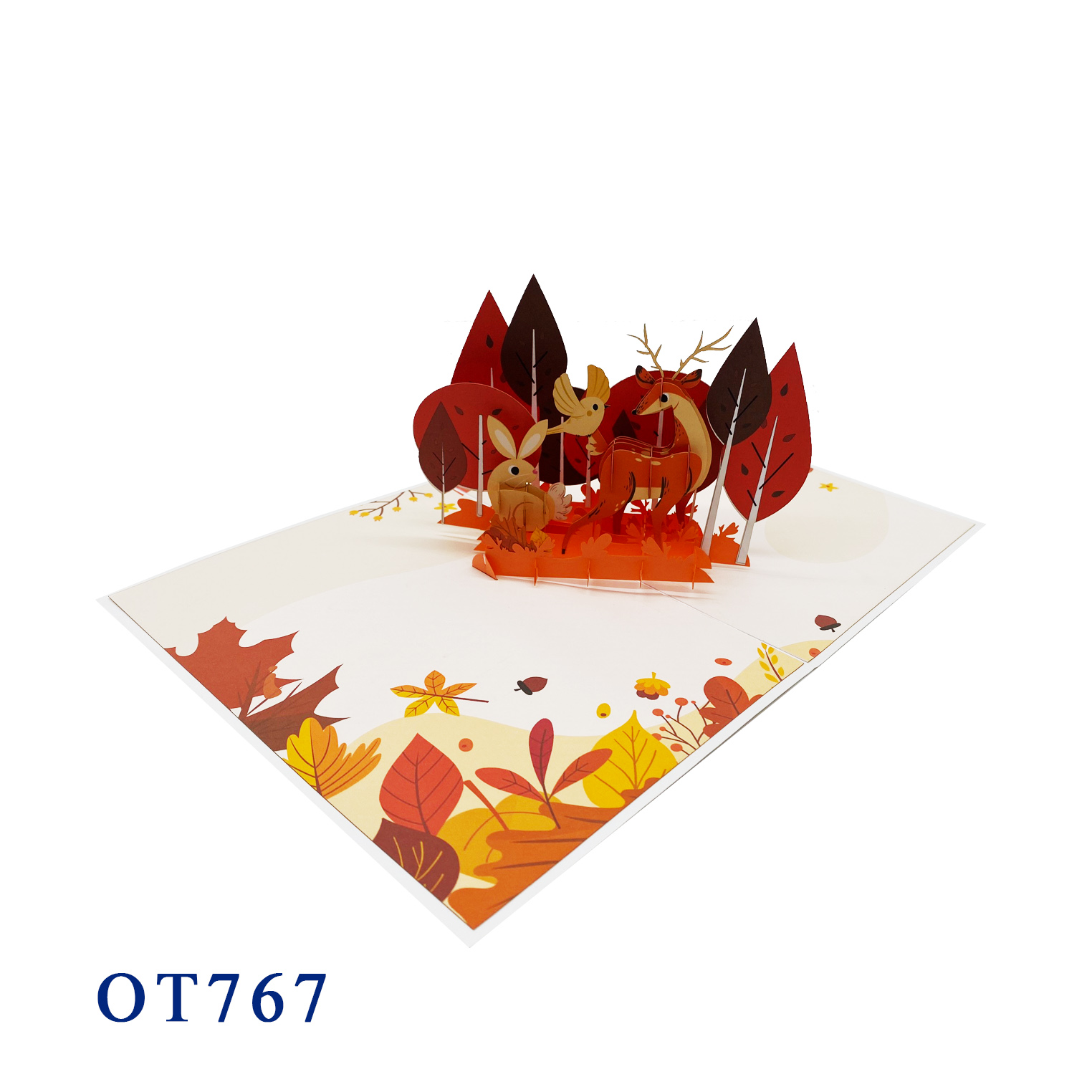 Reindeer Fall Autumn Pop Up Card