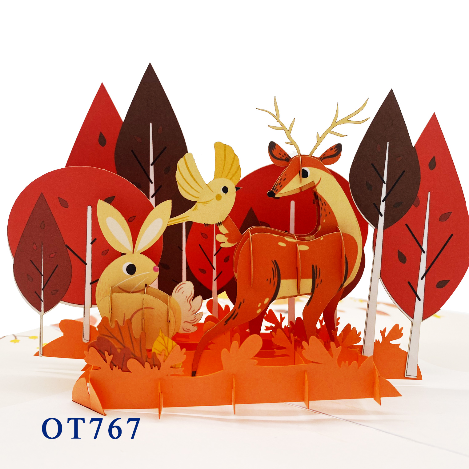 Reindeer Fall Autumn Pop Up Card