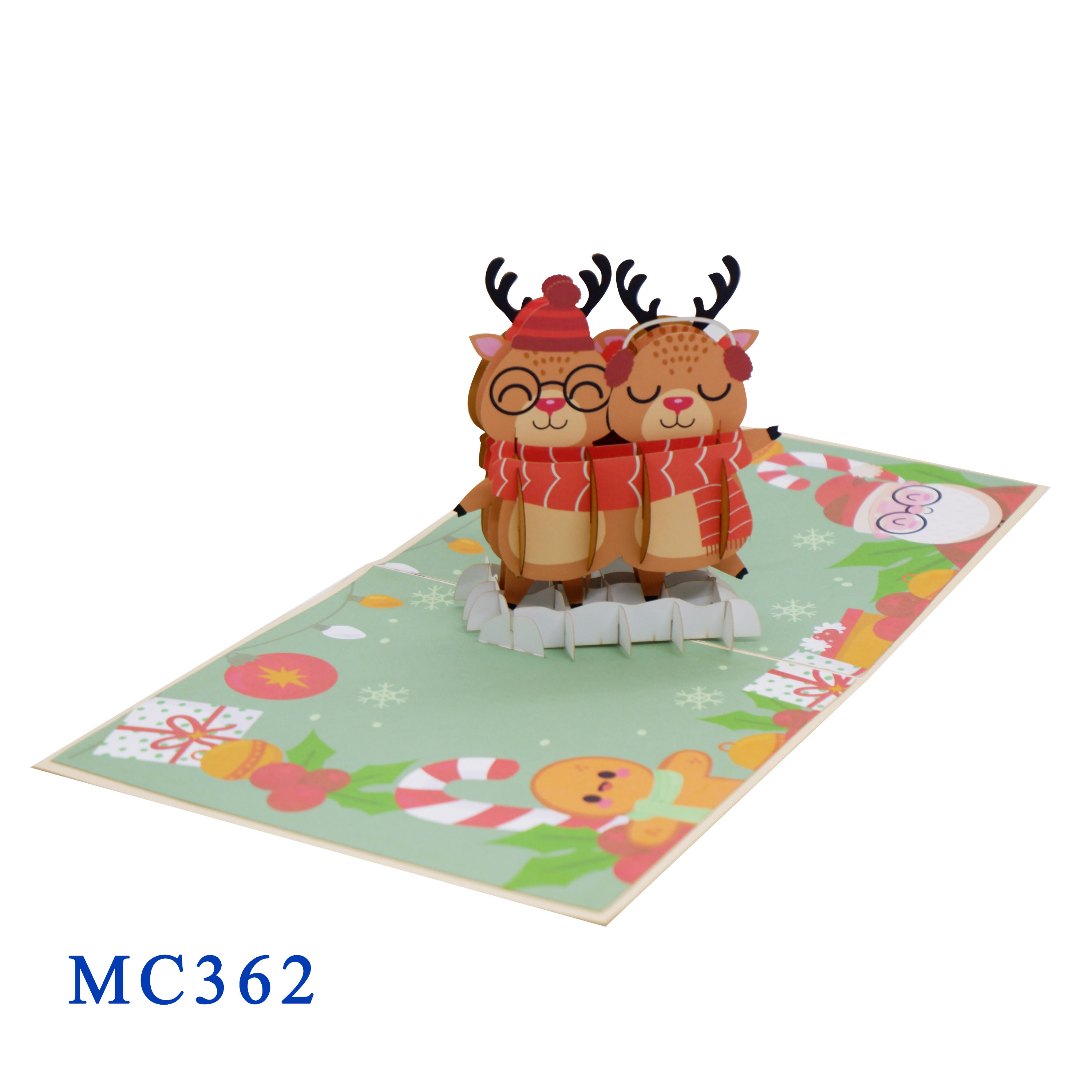Reindeers Pop Up Christmas Card