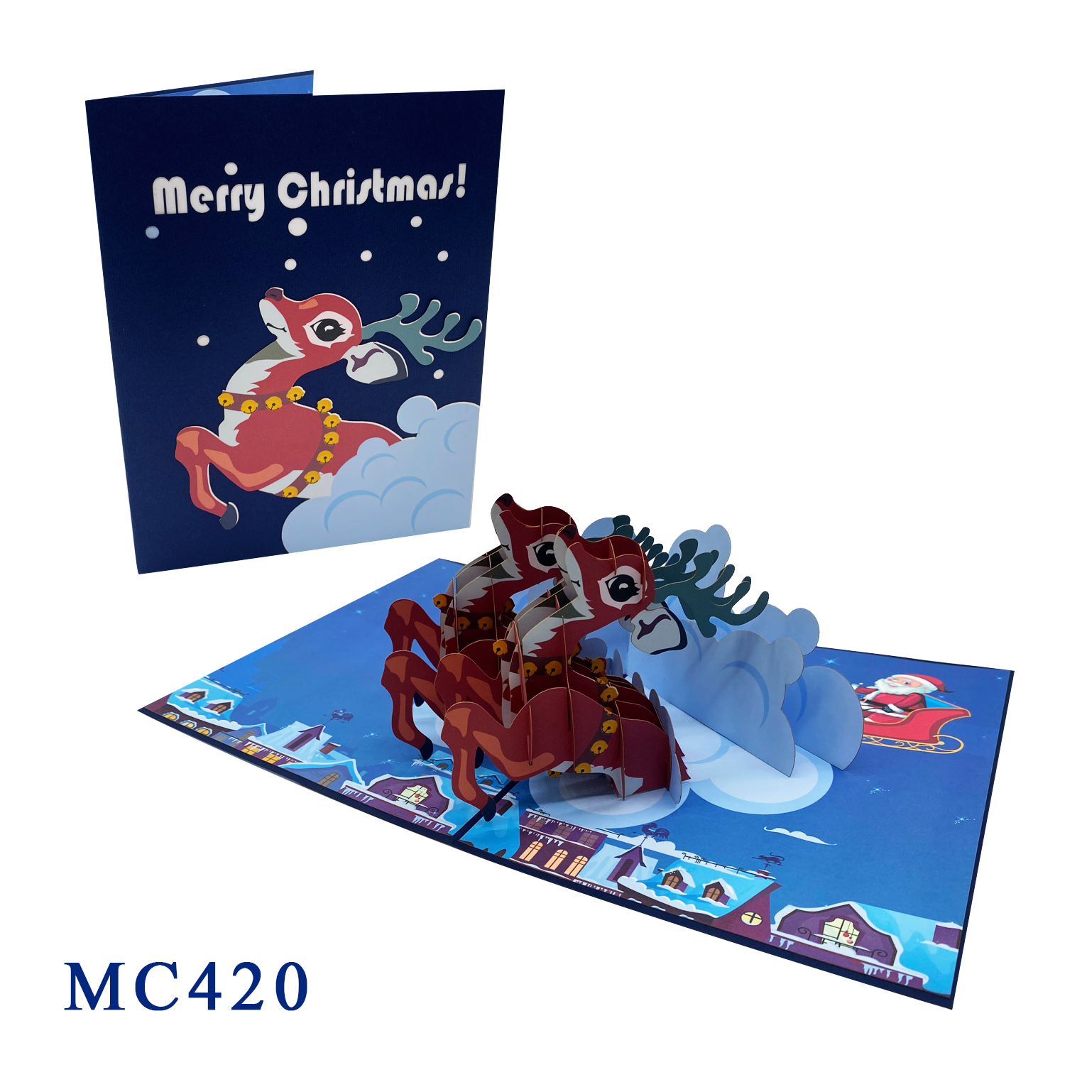 Reindeers Christmas Pop Up Card