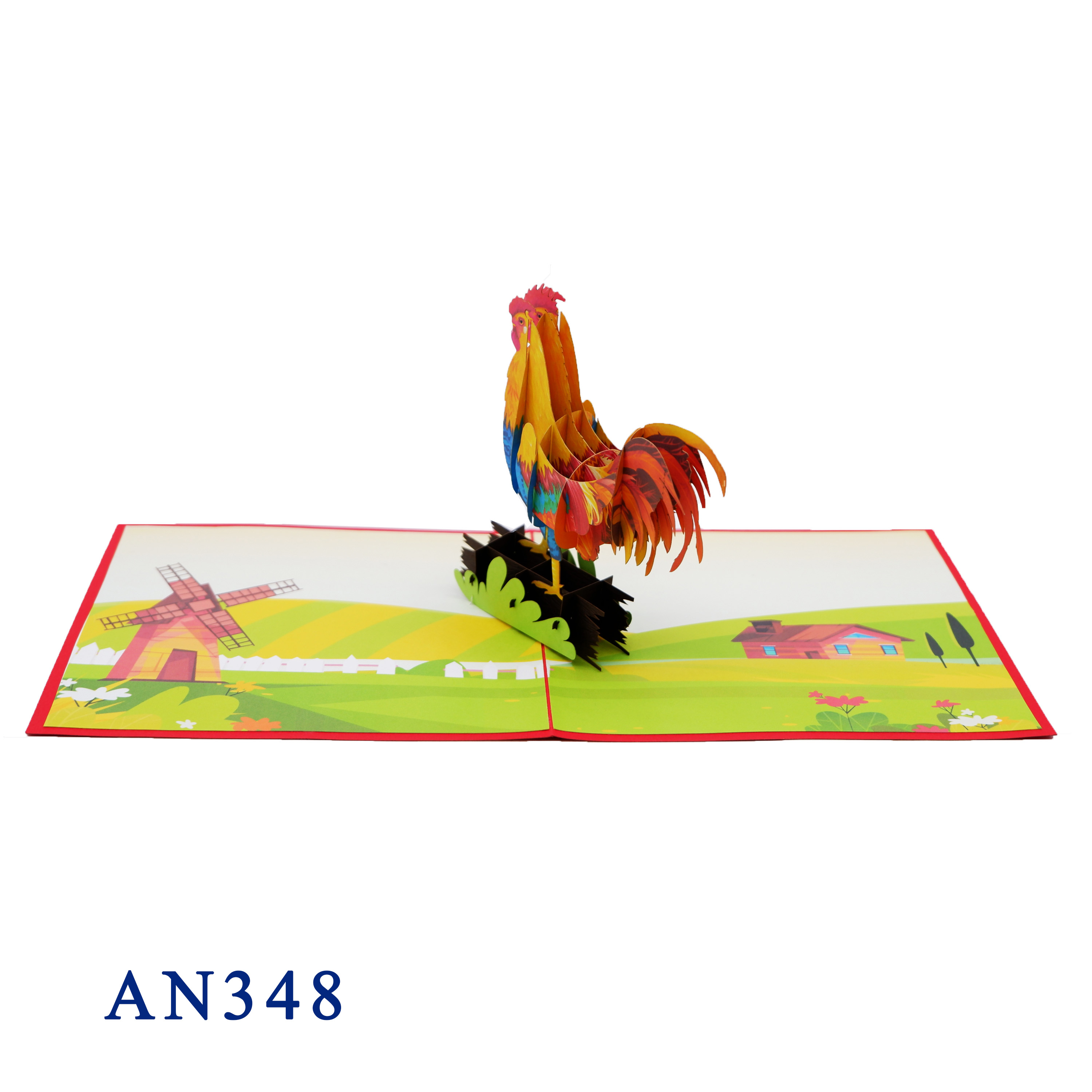 Rooster 2 Pop Up Card