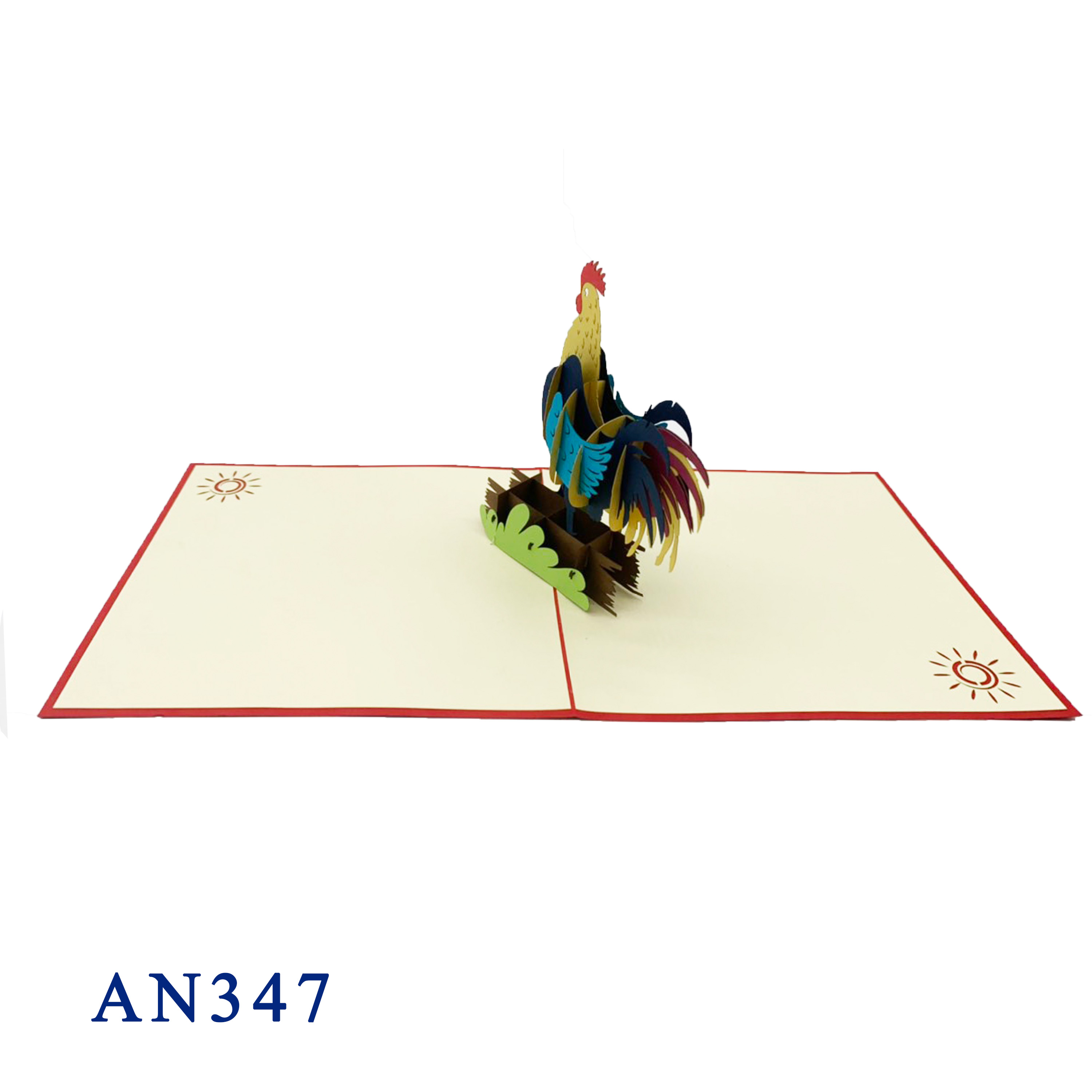 Rooster 1 Pop Up Card