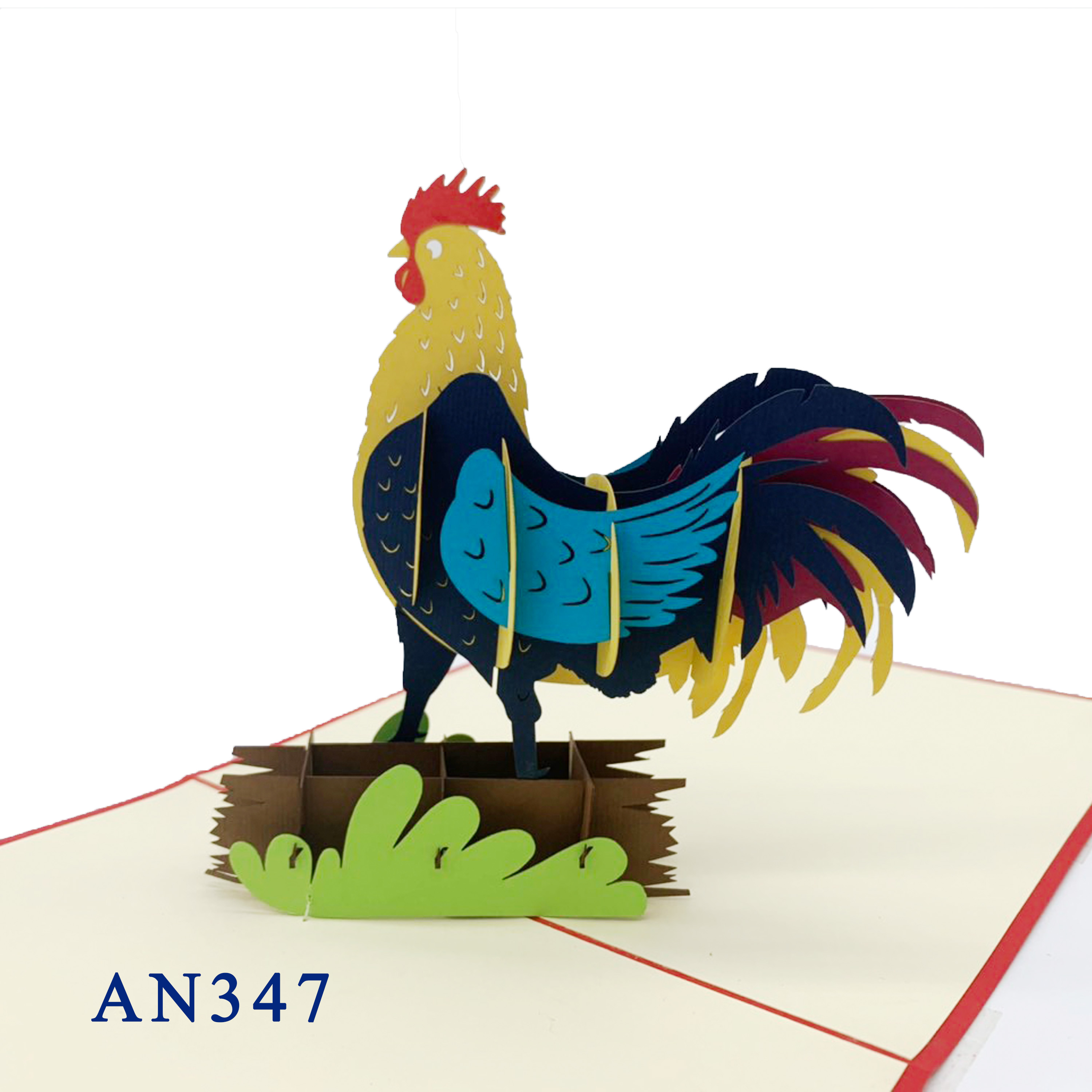 Rooster 1 Pop Up Card