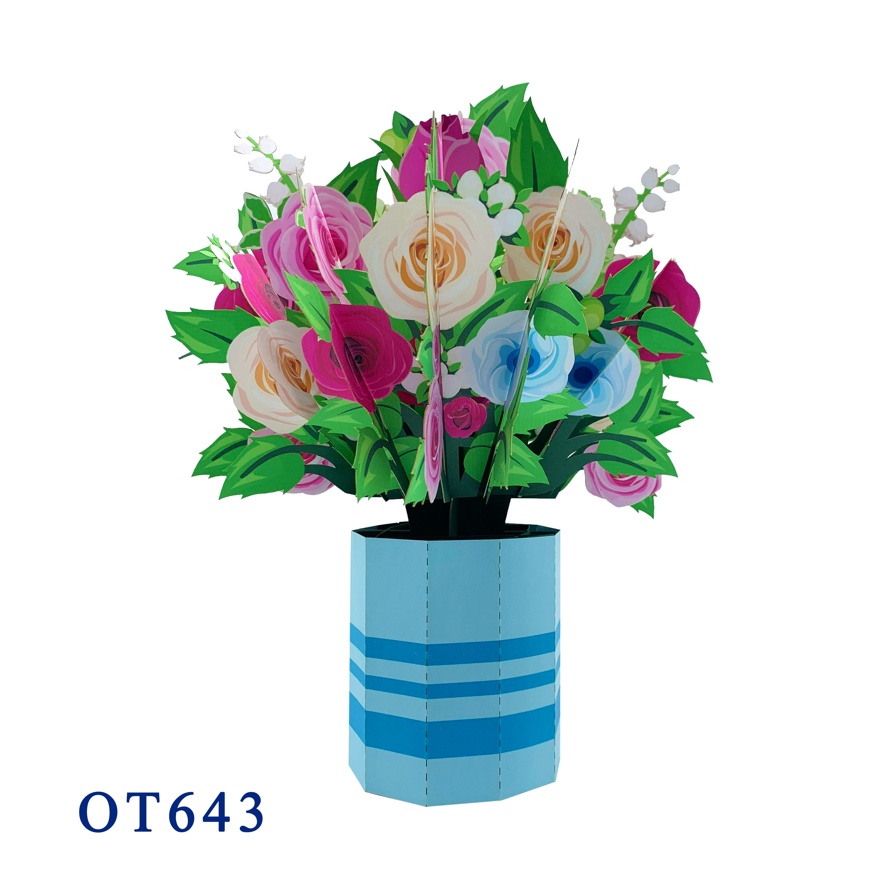 Rose Bouquet Pop Up Card