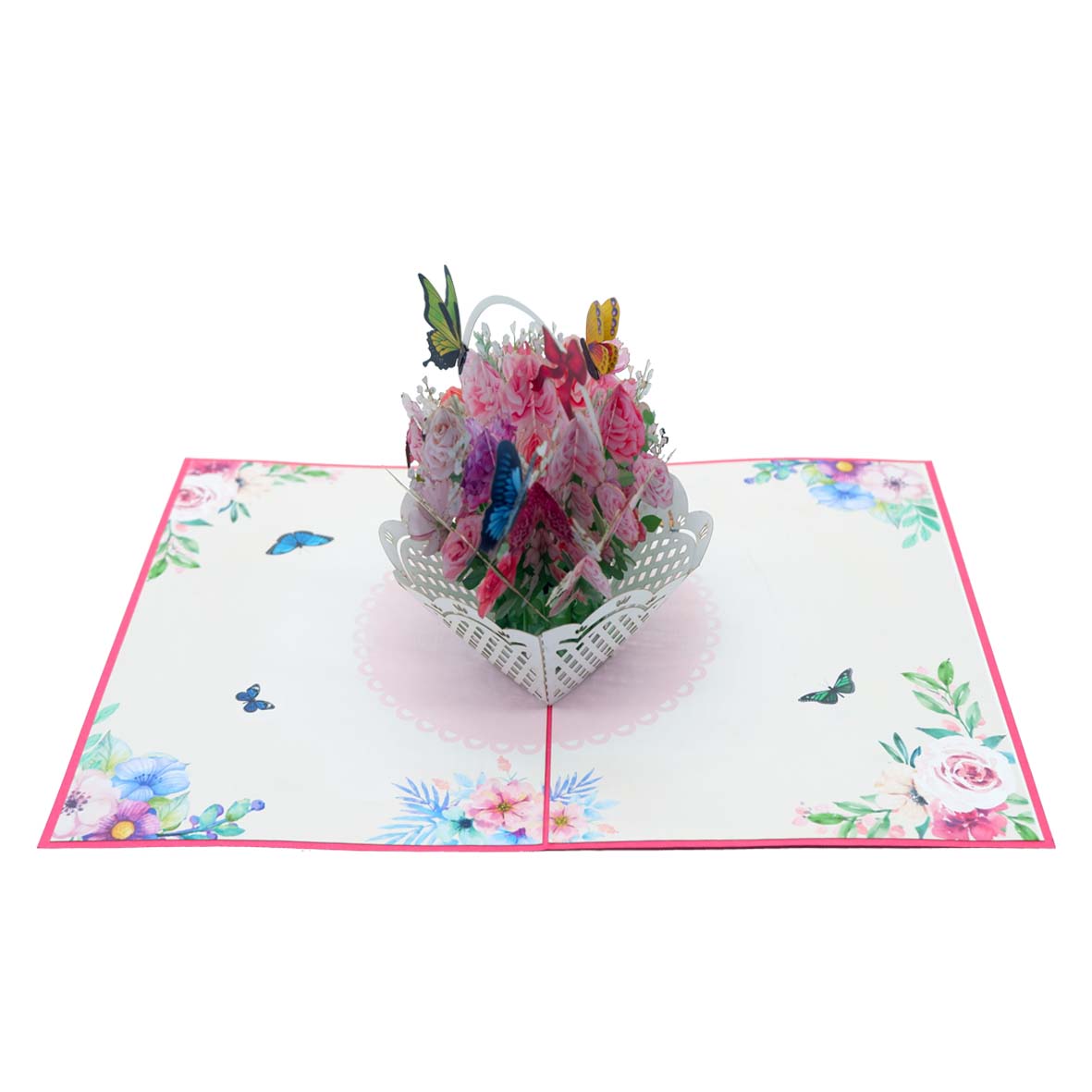 Roses Basket Pop Up Card