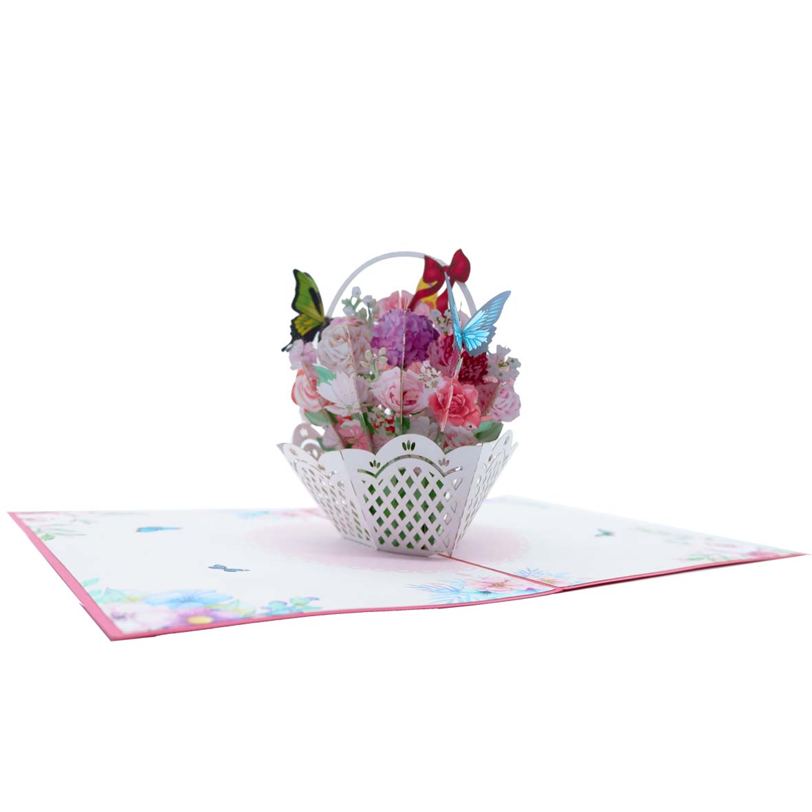 Roses Basket Pop Up Card