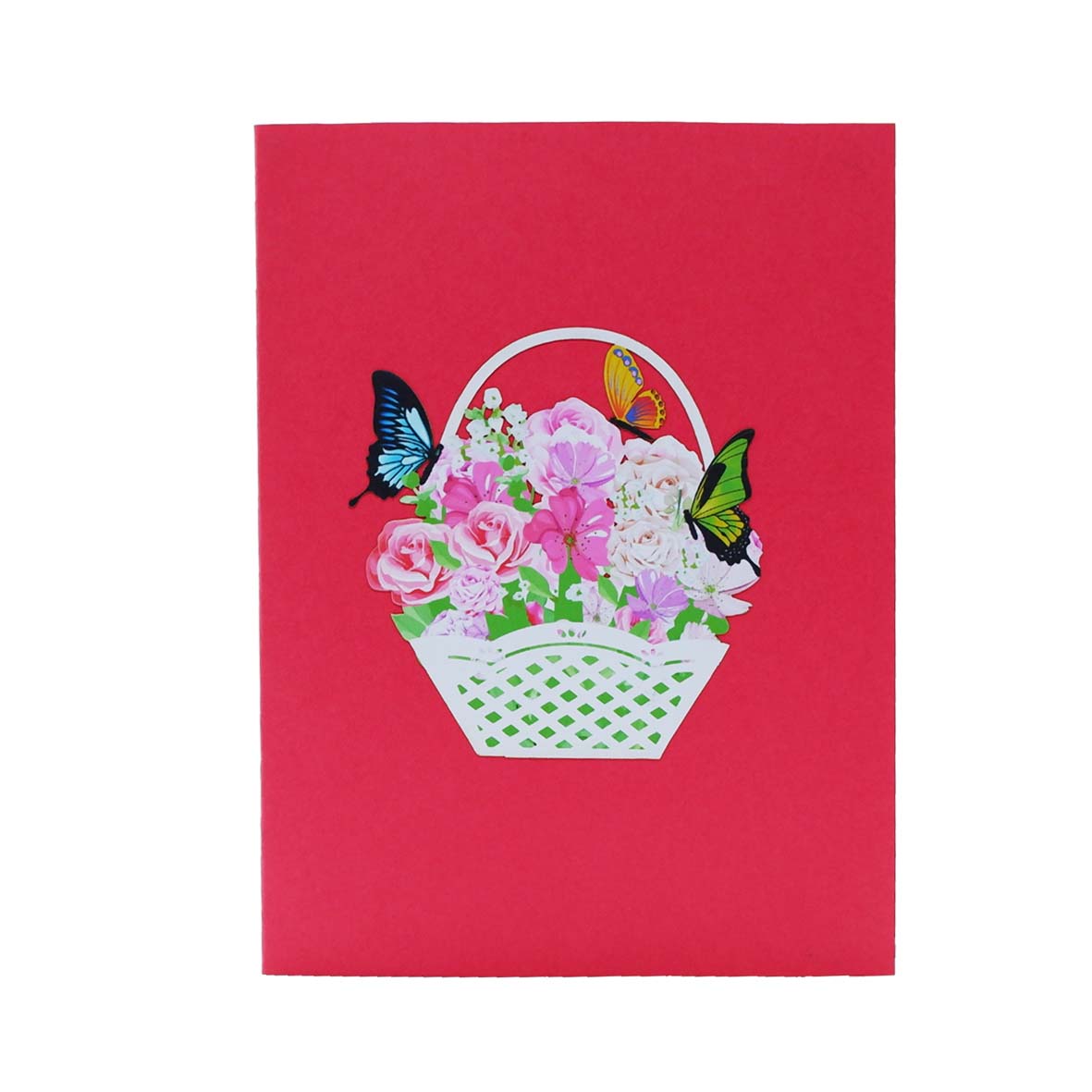 Roses Basket Pop Up Card