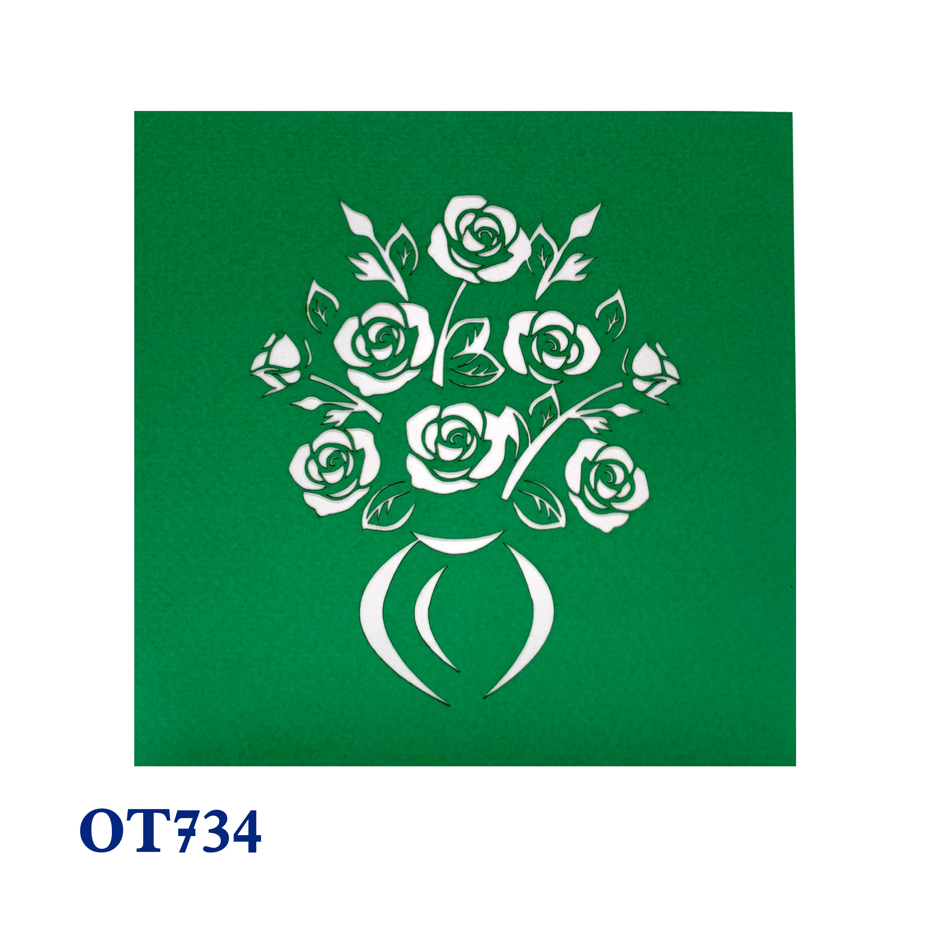 Roses Pot Pop Up Card