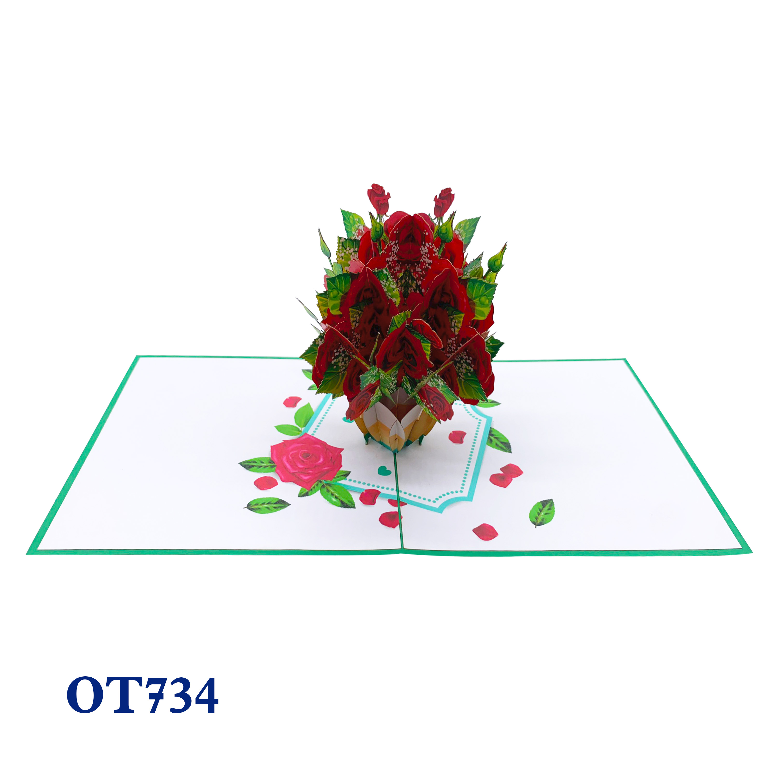 Roses Pot Pop Up Card
