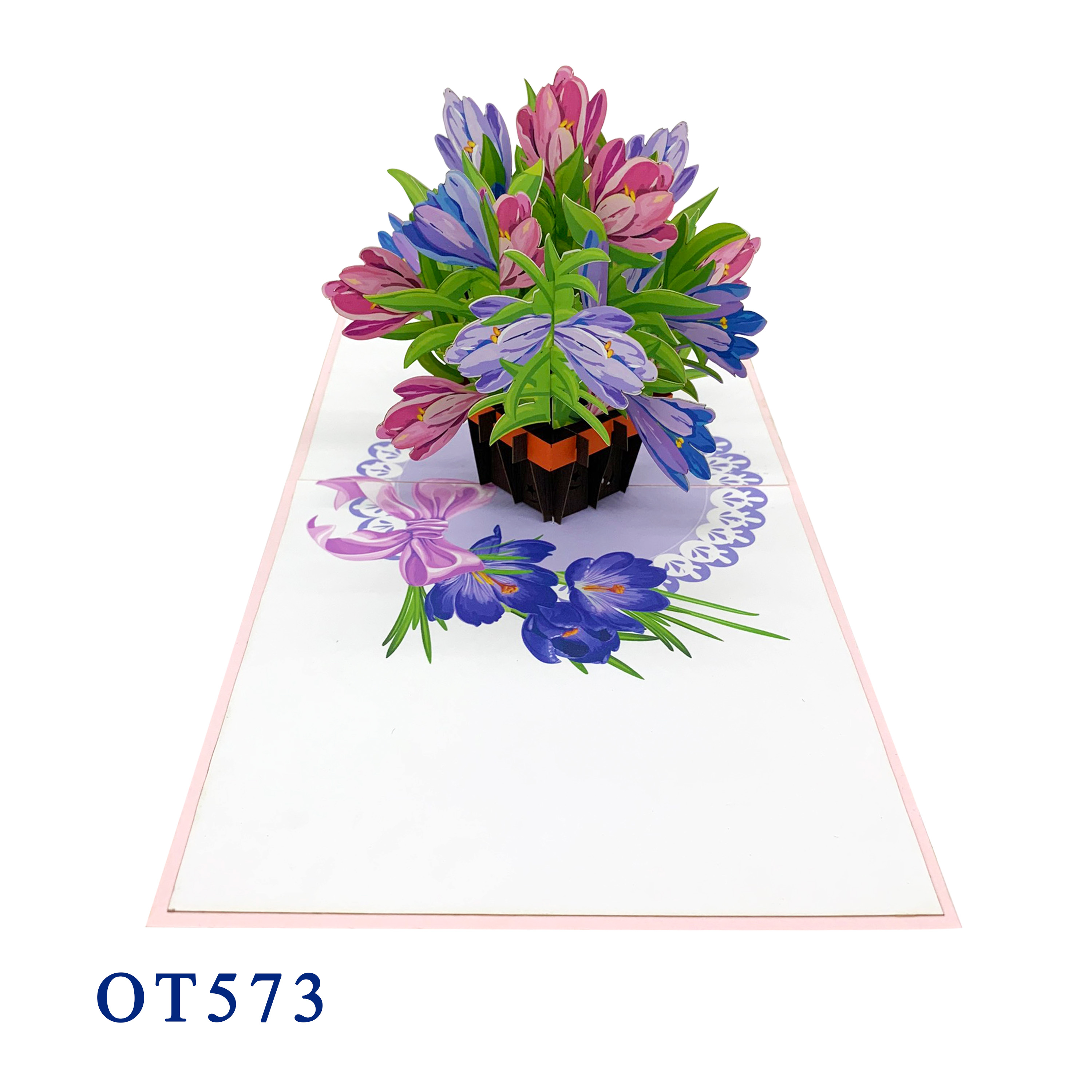 Saffron Flower Pop Up Card