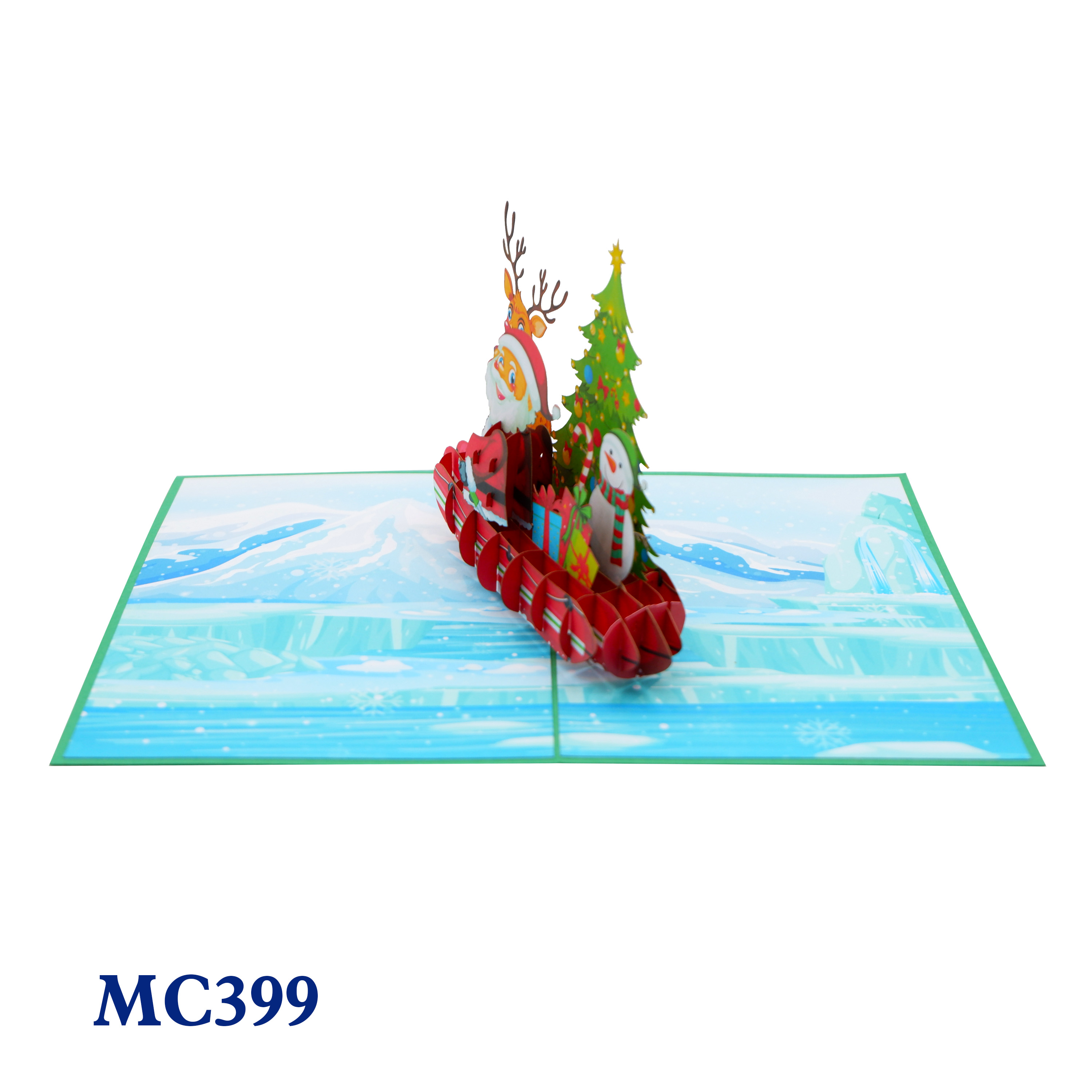 Santa Clause On The Boat Pop Up Card