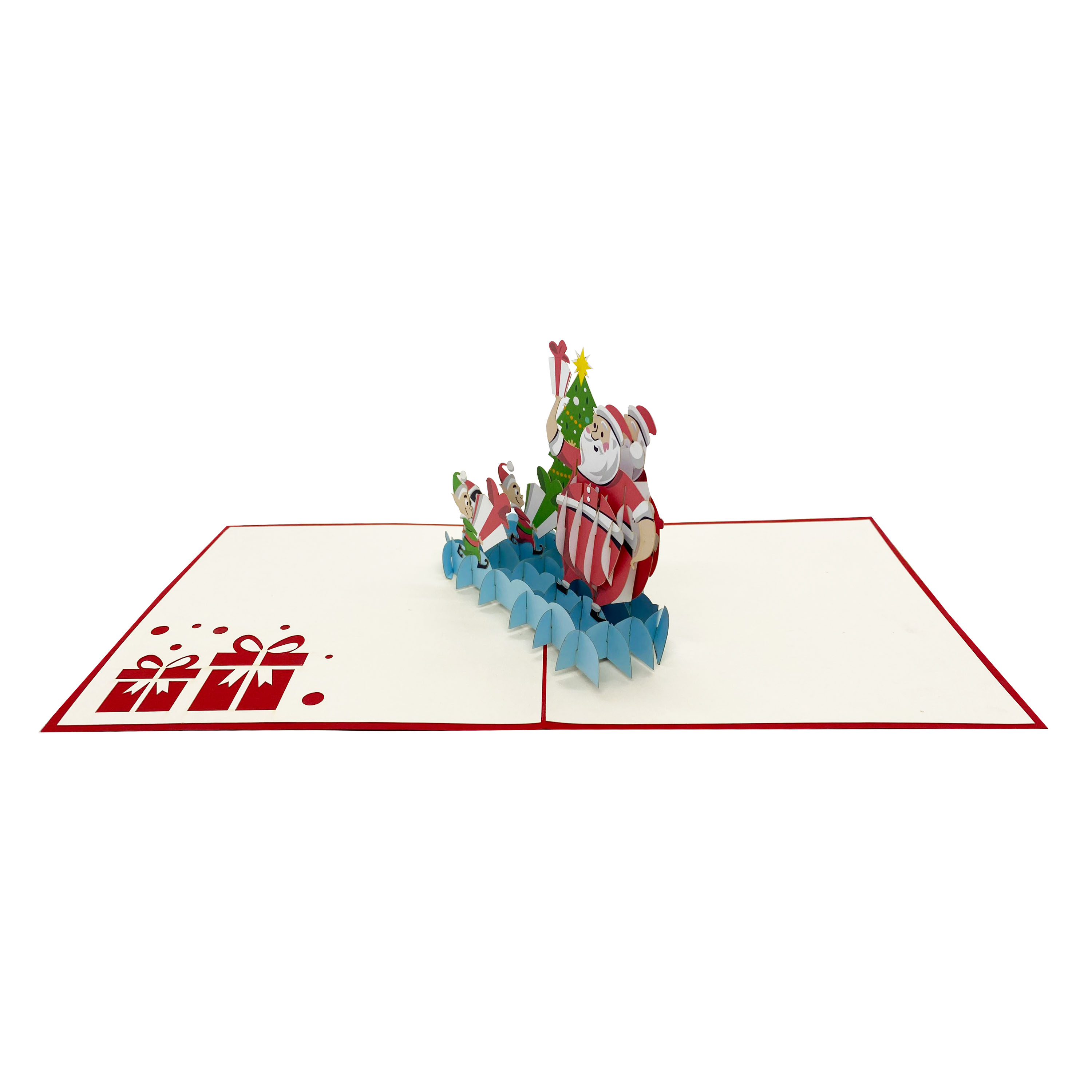 Santa Claus & Elves Pop Up Card