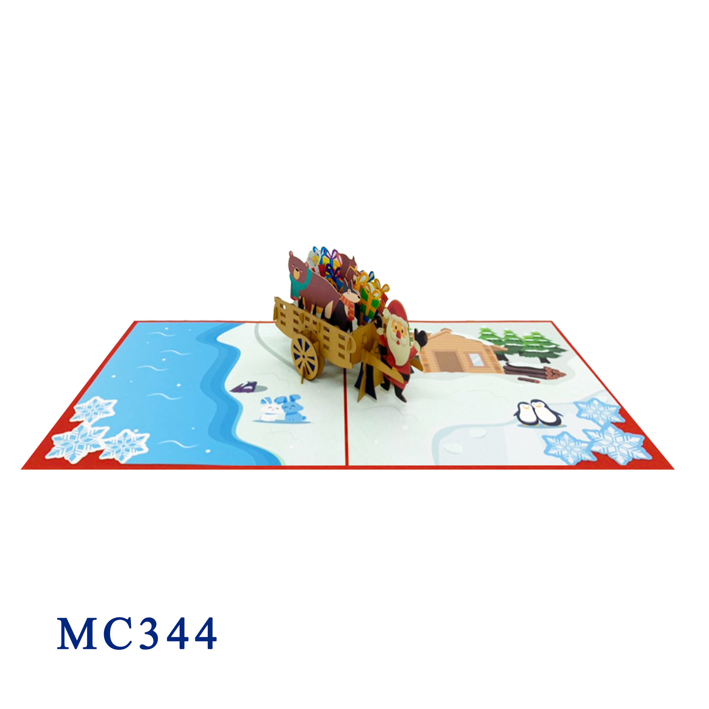 Santa Claus With Noel Gifts Pop Up Card