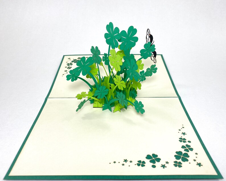 Shamrock pop up 3d card