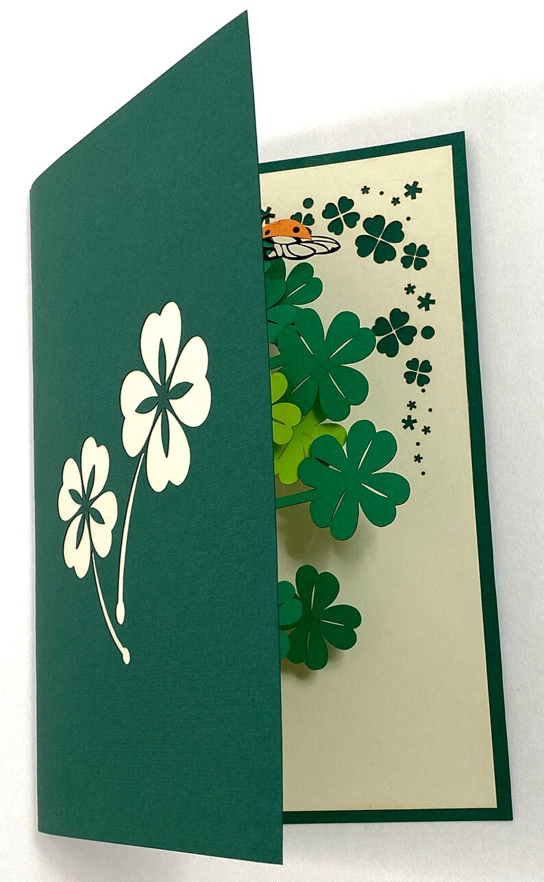 Shamrock pop up 3d card
