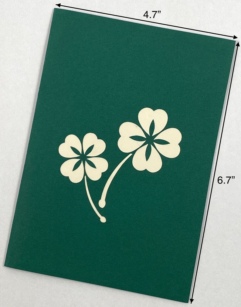 Shamrock pop up 3d card