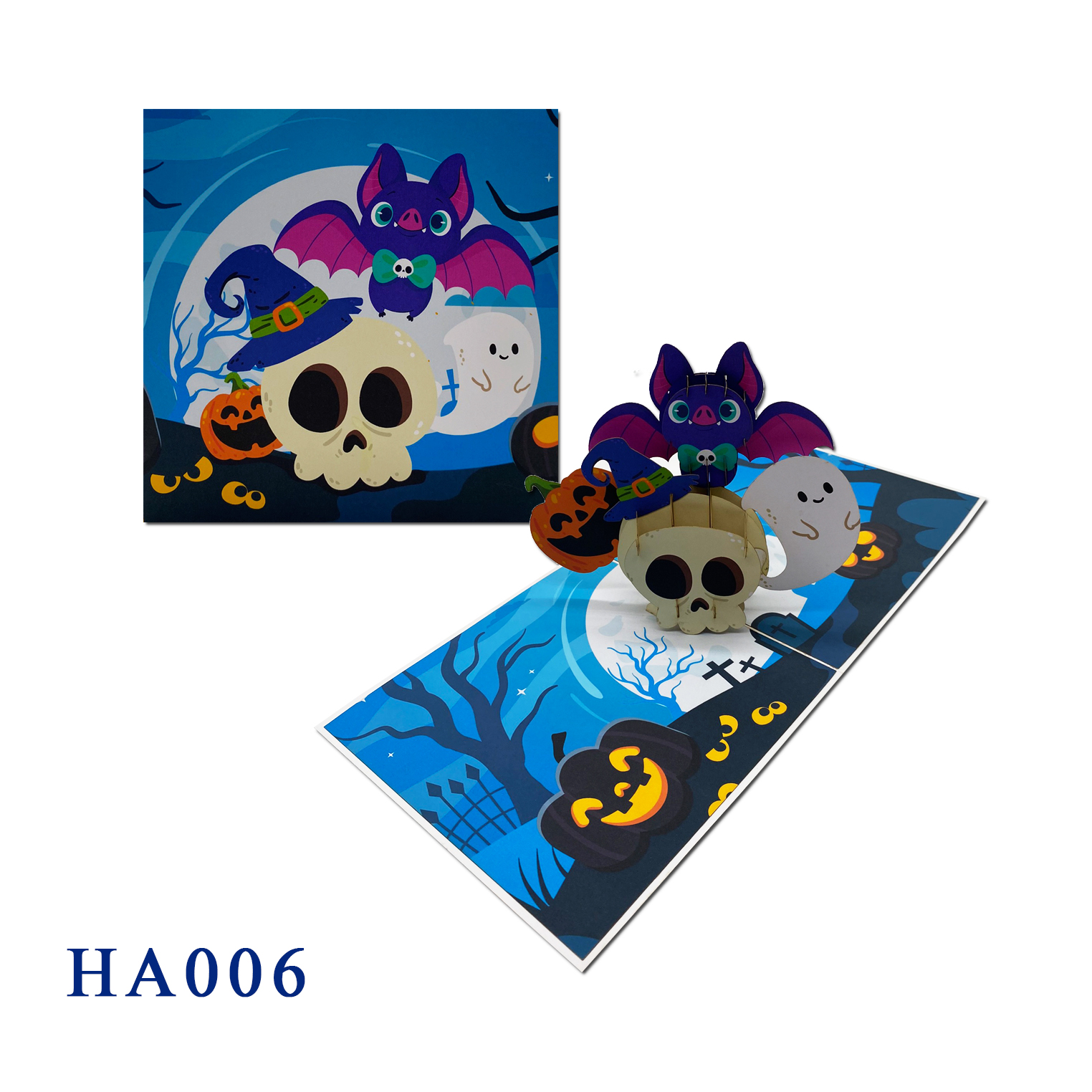 Skull Halloween Pop Up Card