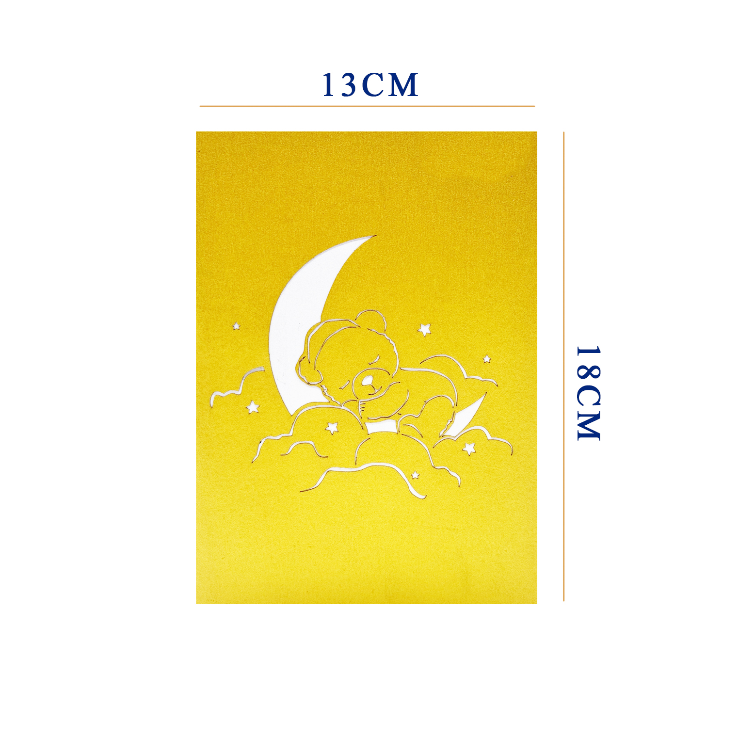 Sleeping Teddy Bear Pop-Up Card